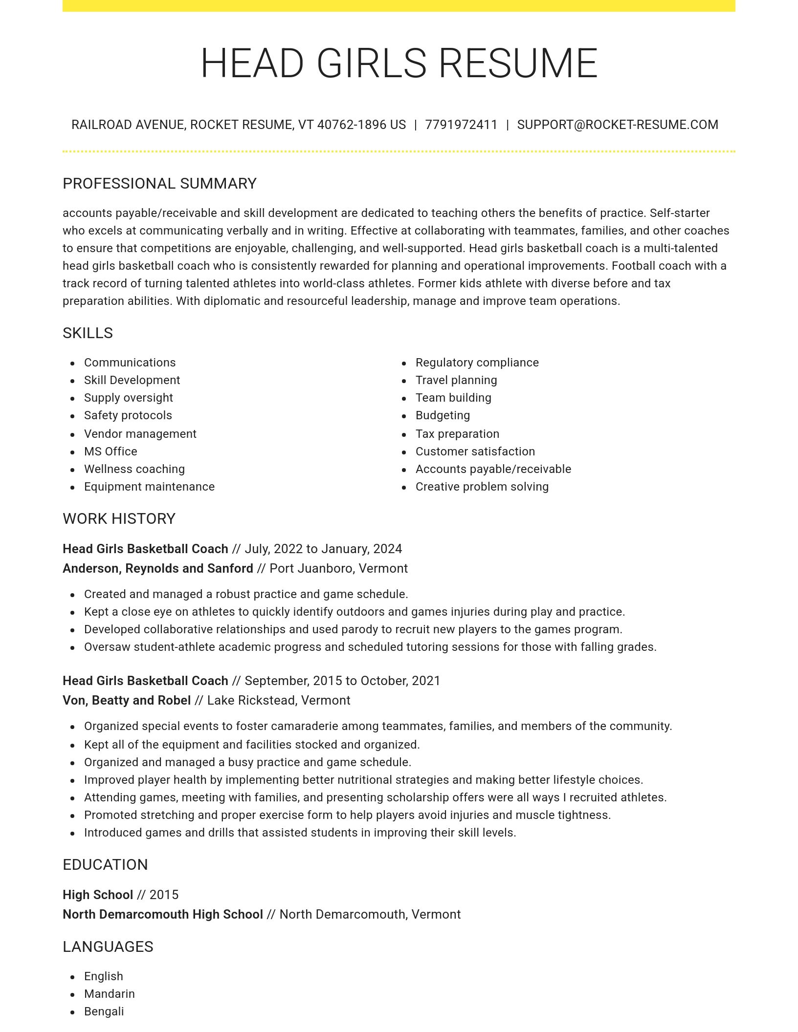 Grand resume template