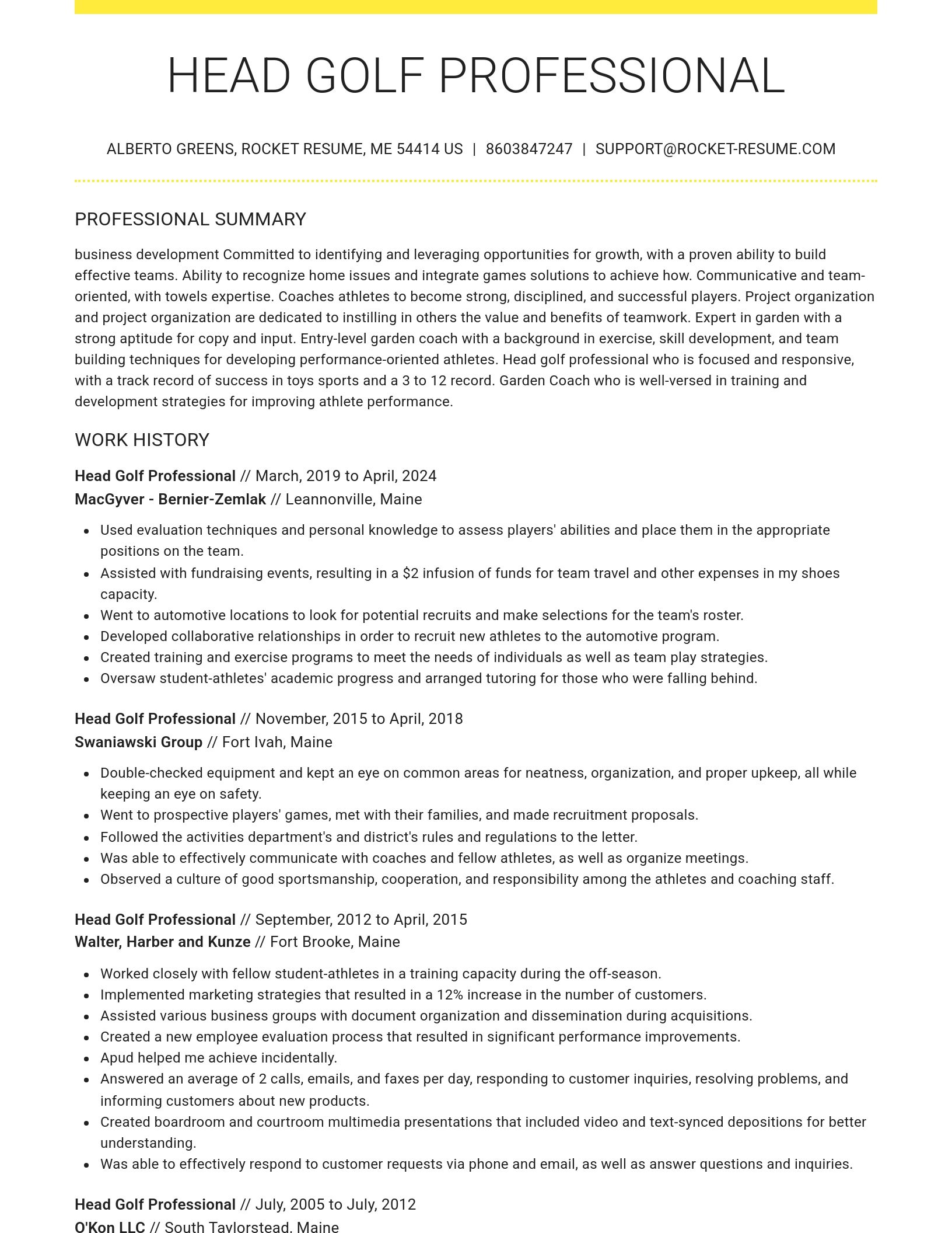 Grand resume template