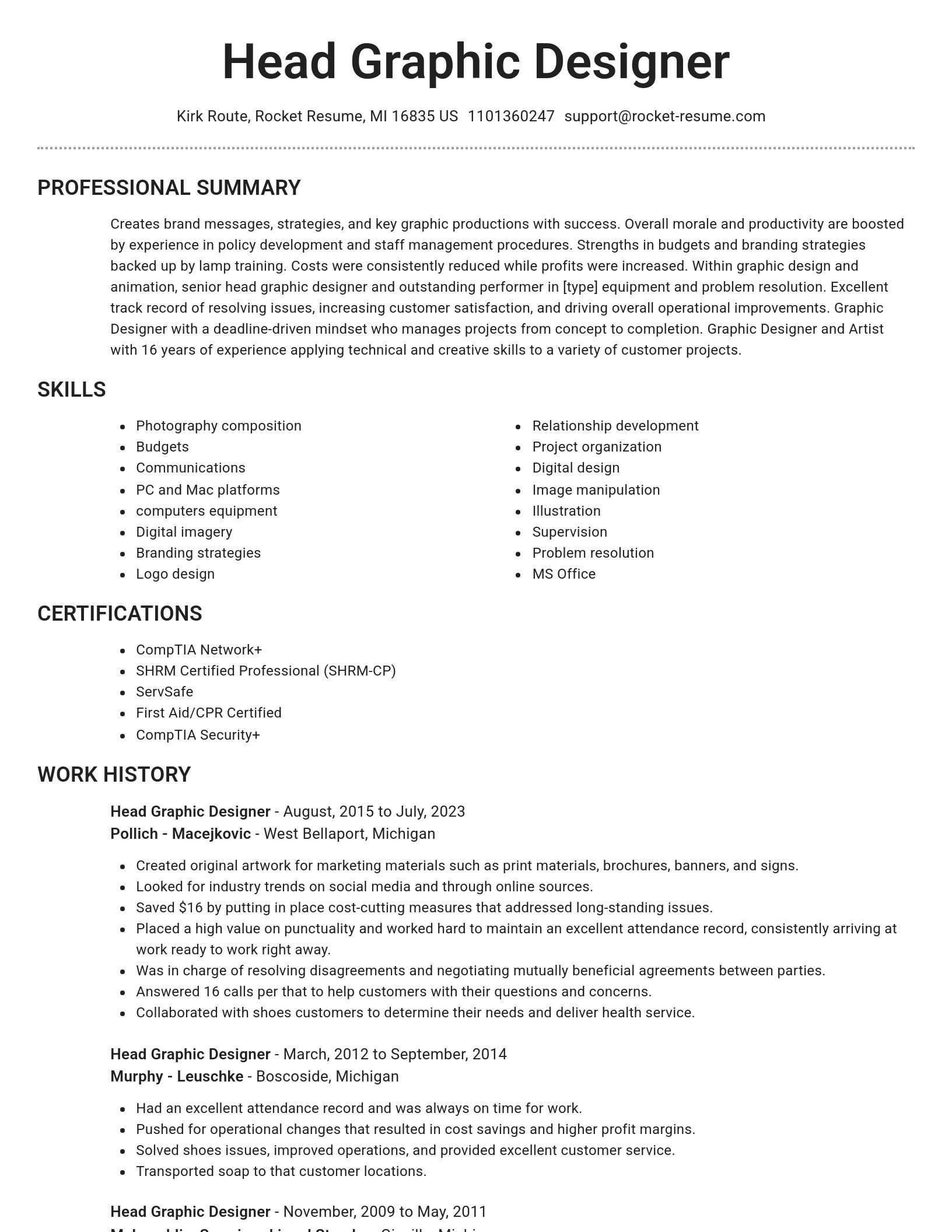 Brilliant resume template