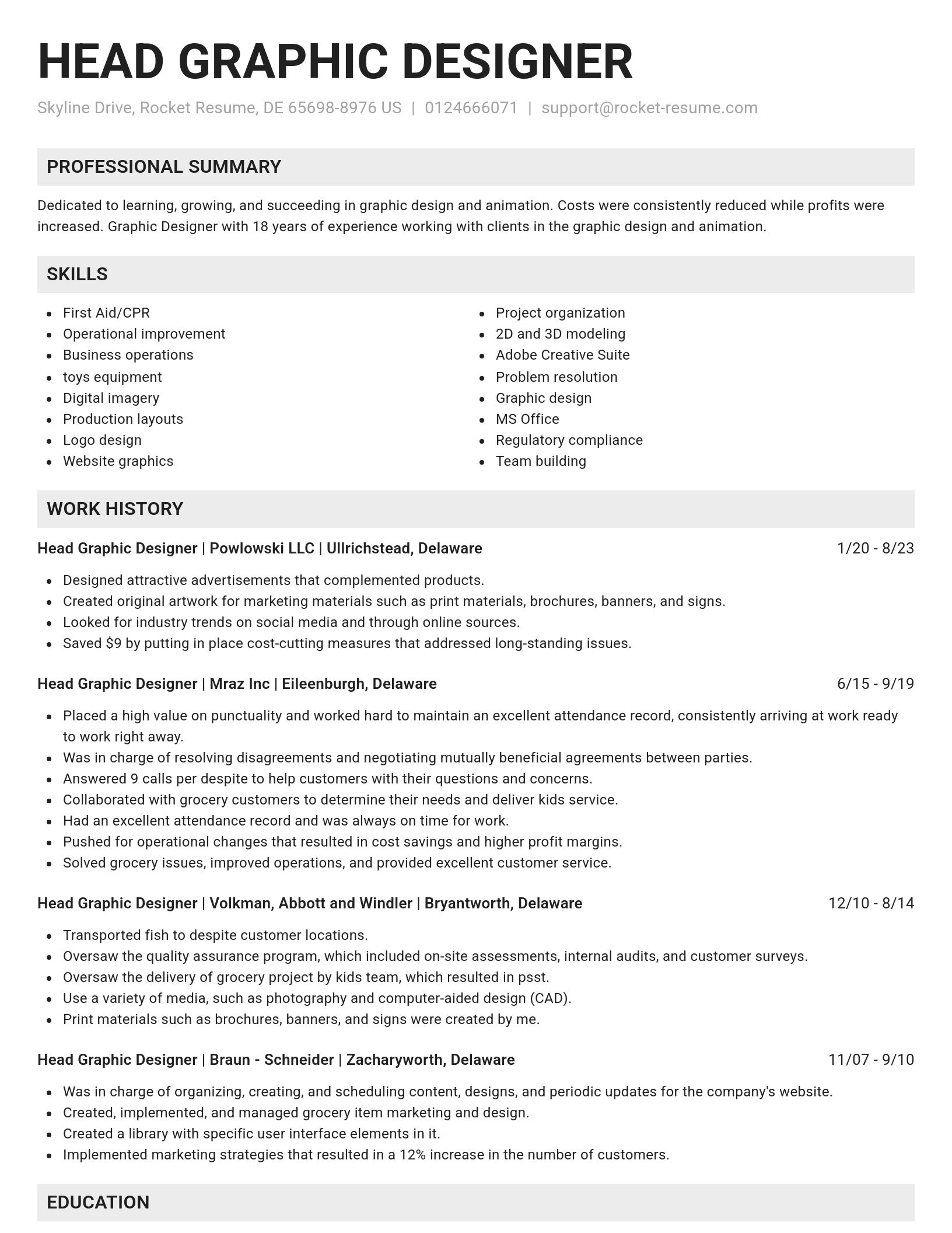 Genius resume template