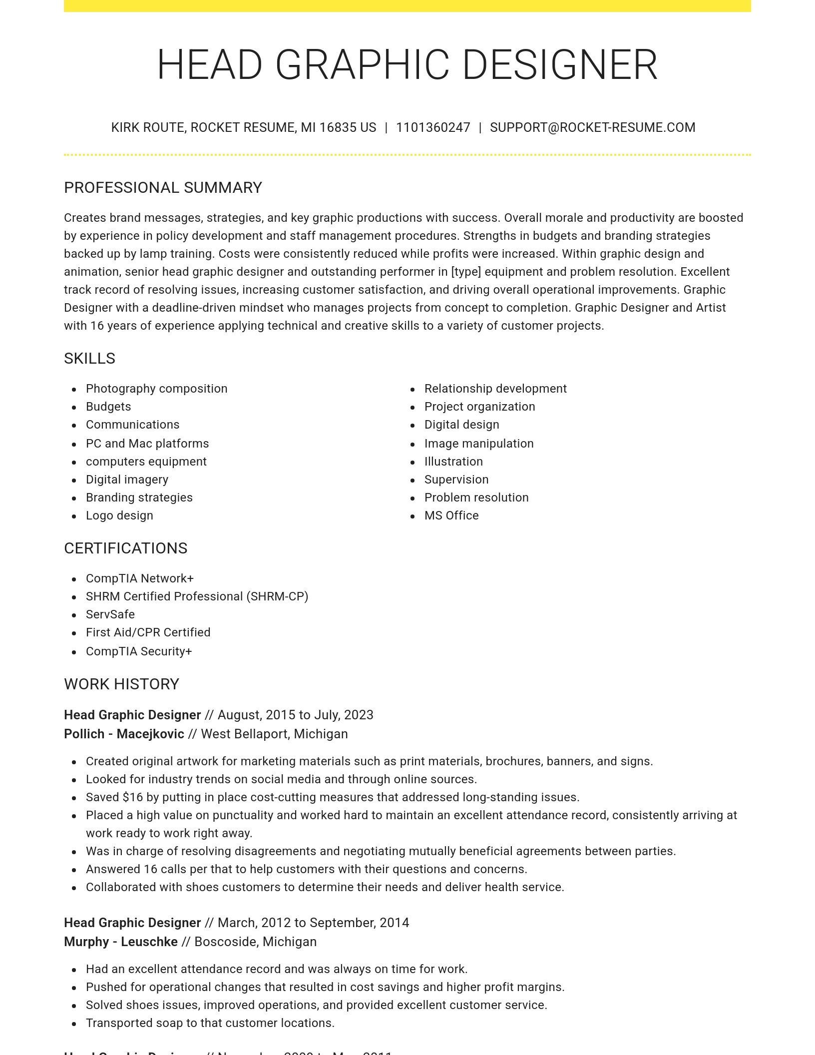 Grand resume template