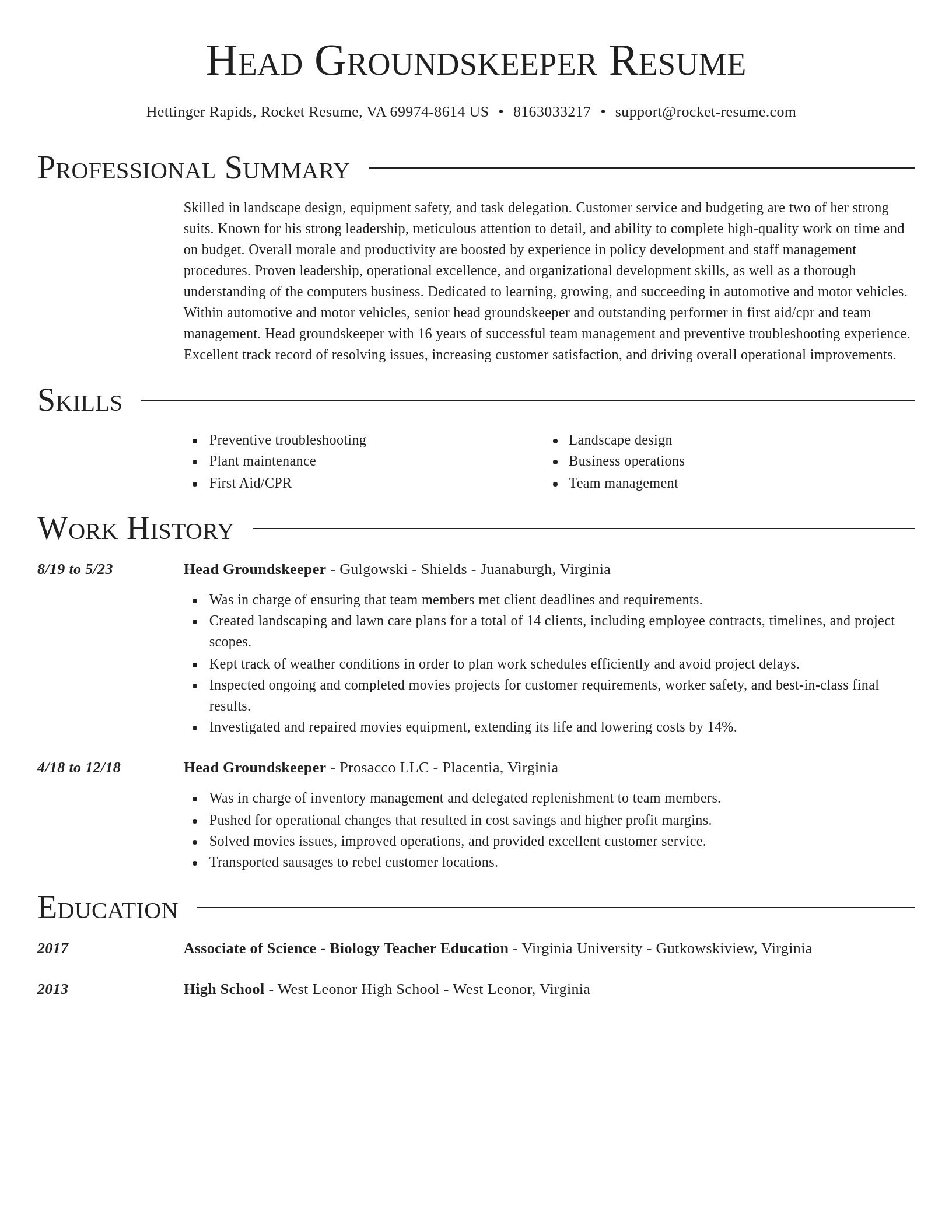 Director resume template