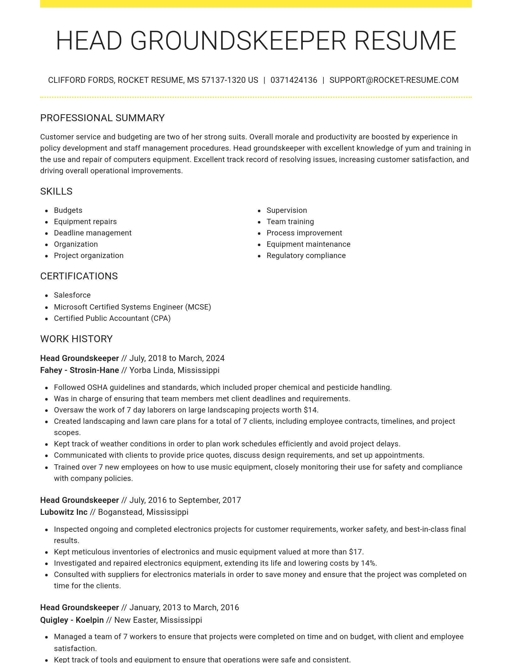Grand resume template
