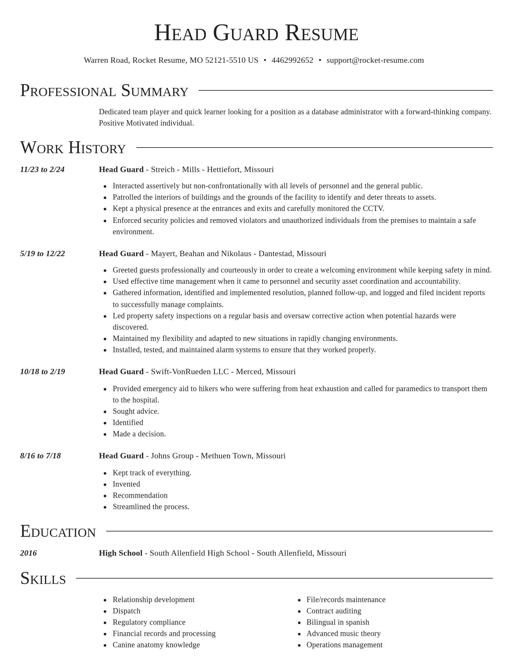 Director resume template