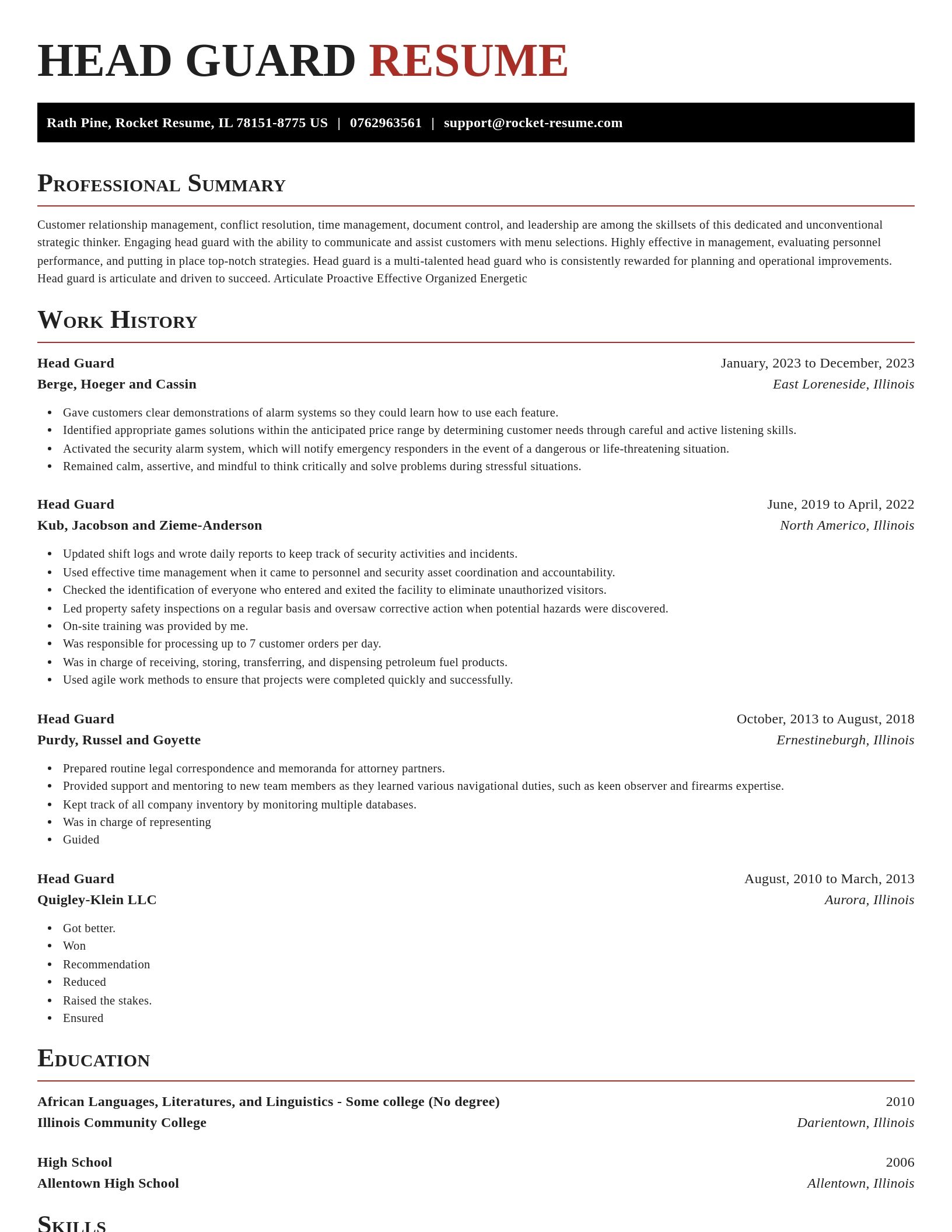 Exquisite resume template