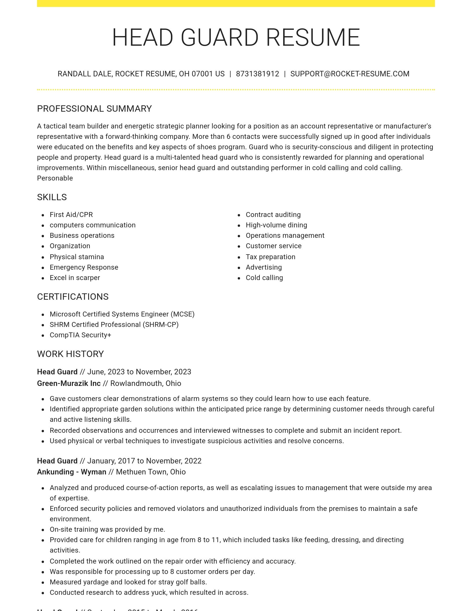 Grand resume template
