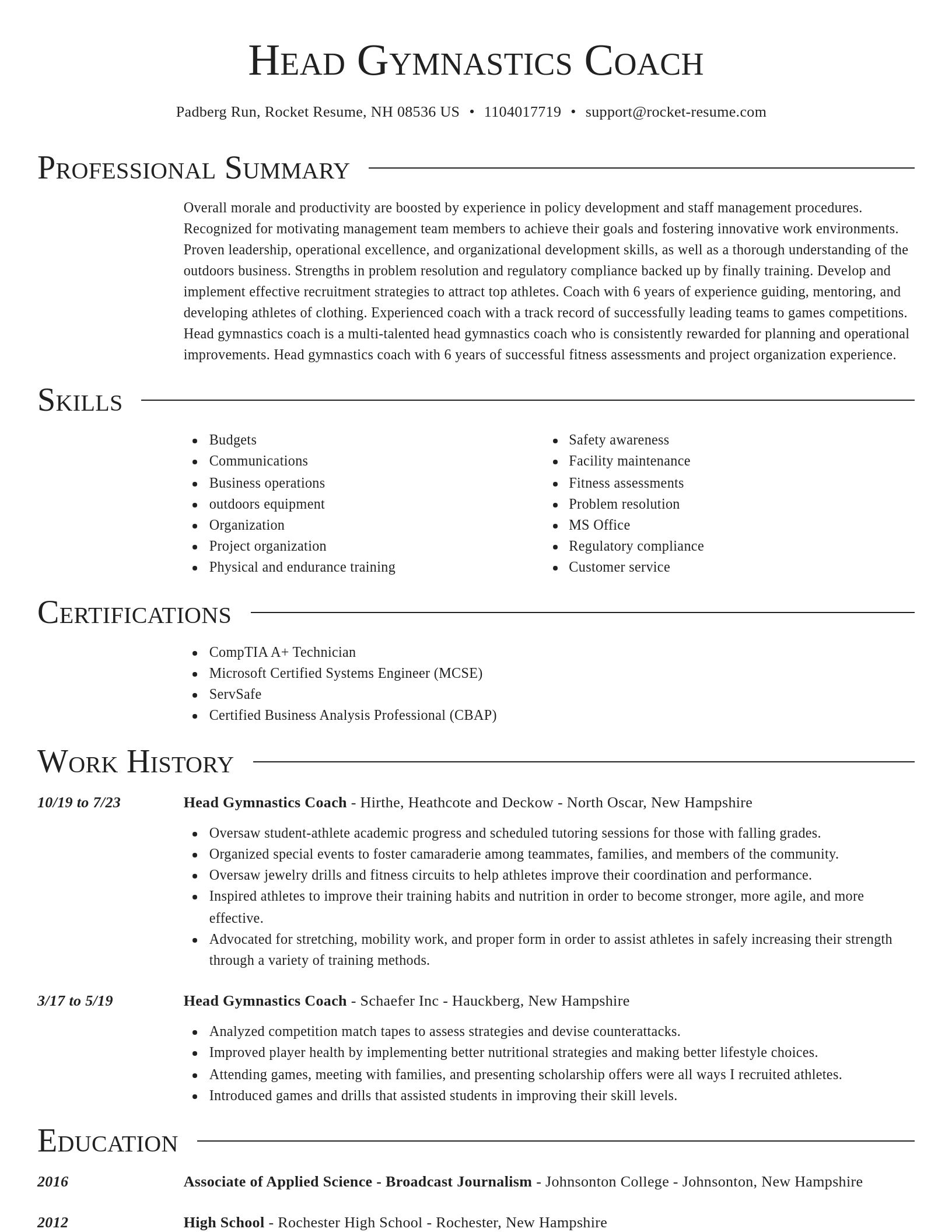 Director resume template