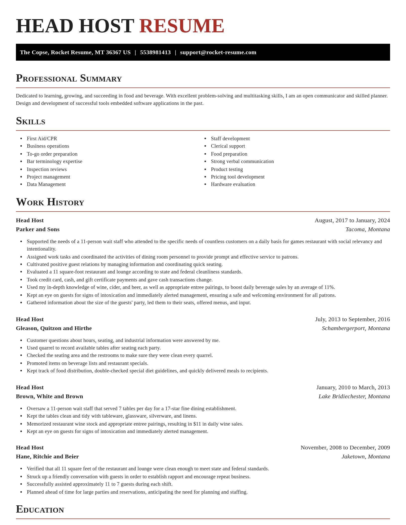 Exquisite resume template