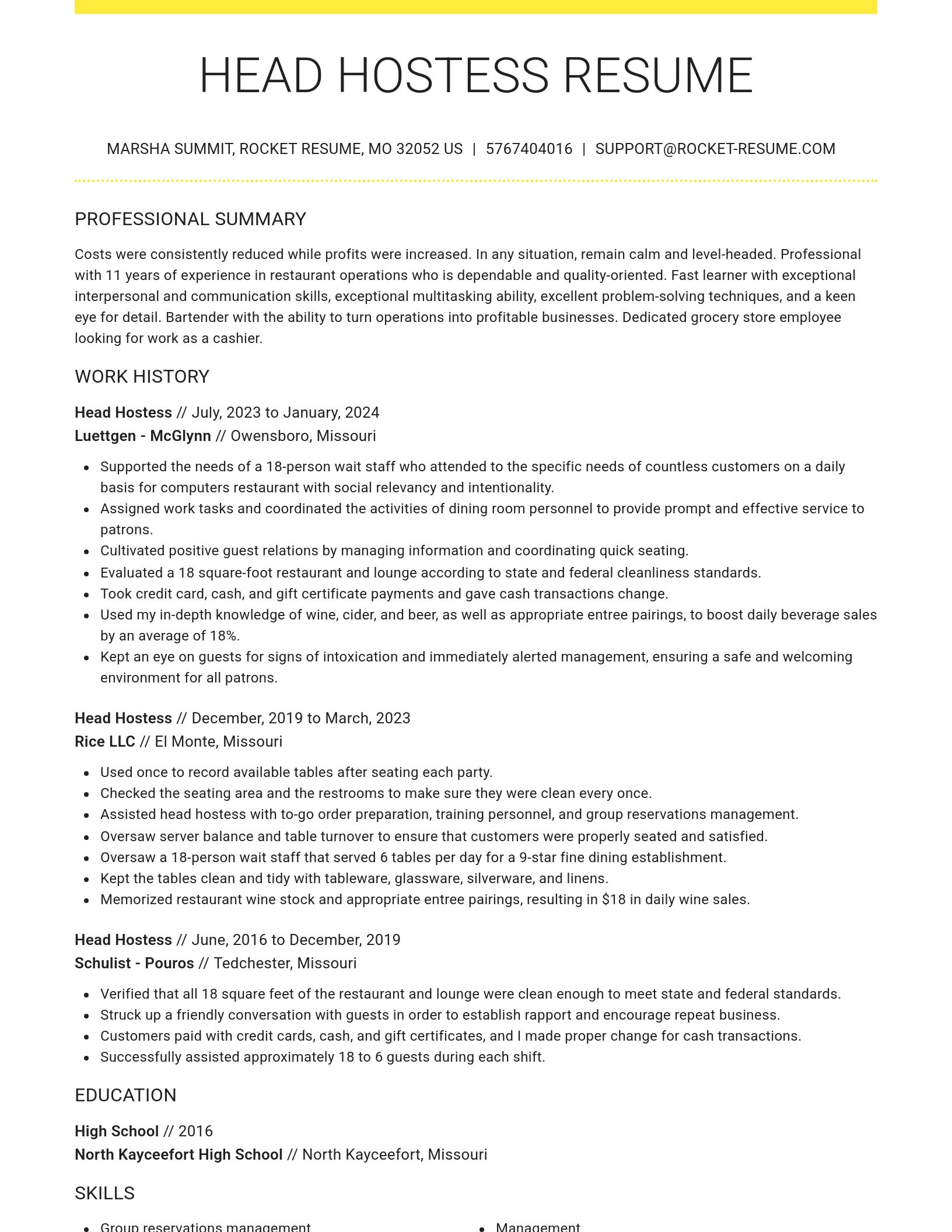 Grand resume template