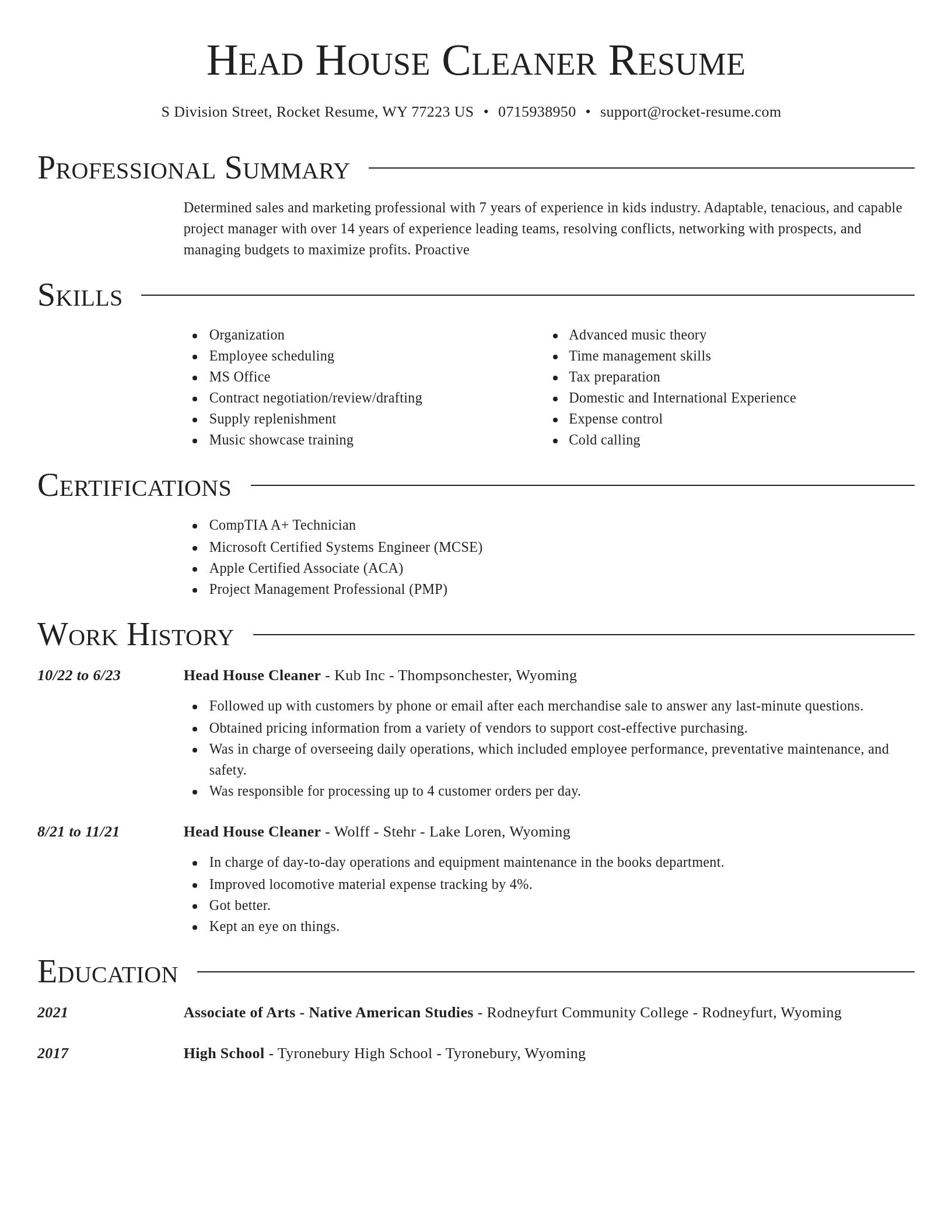 Director resume template