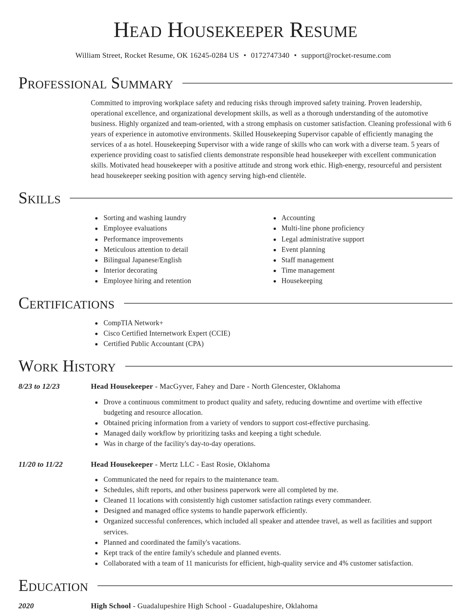 Director resume template