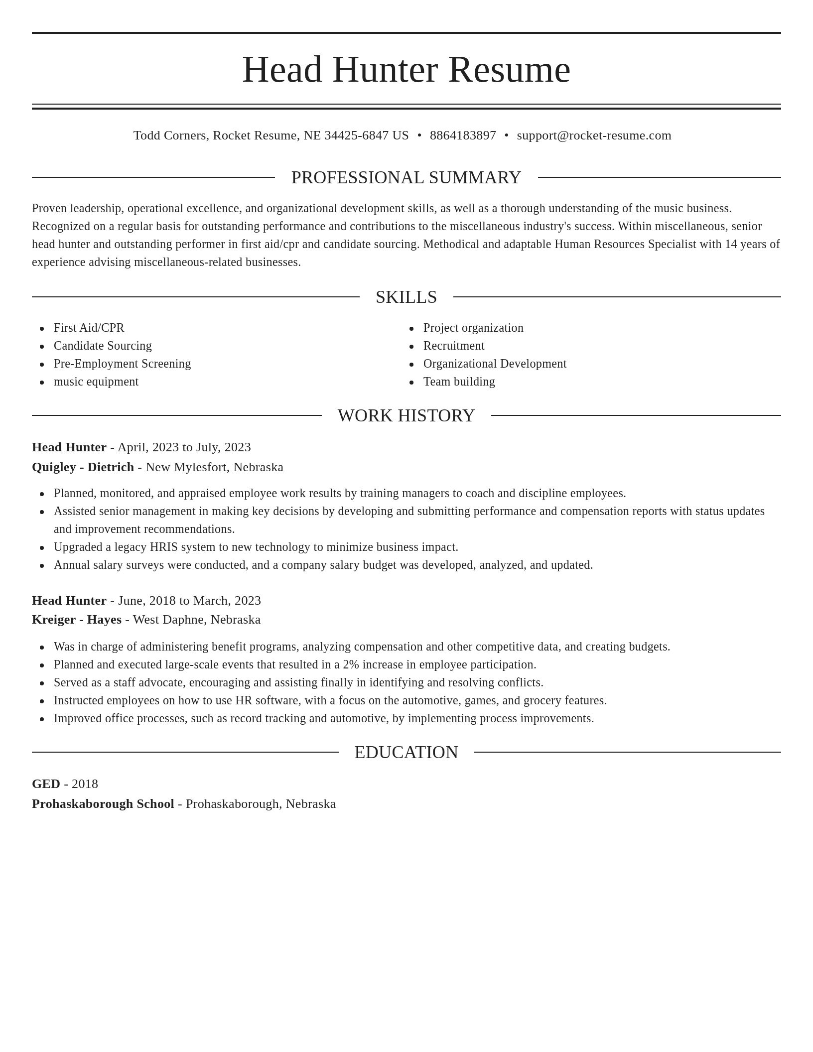 Elegant resume template
