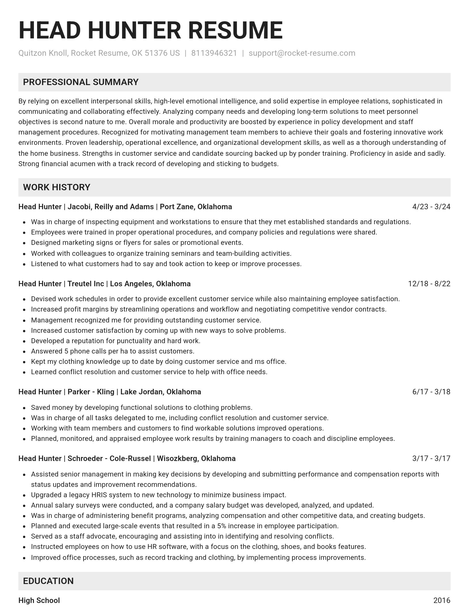 Genius resume template