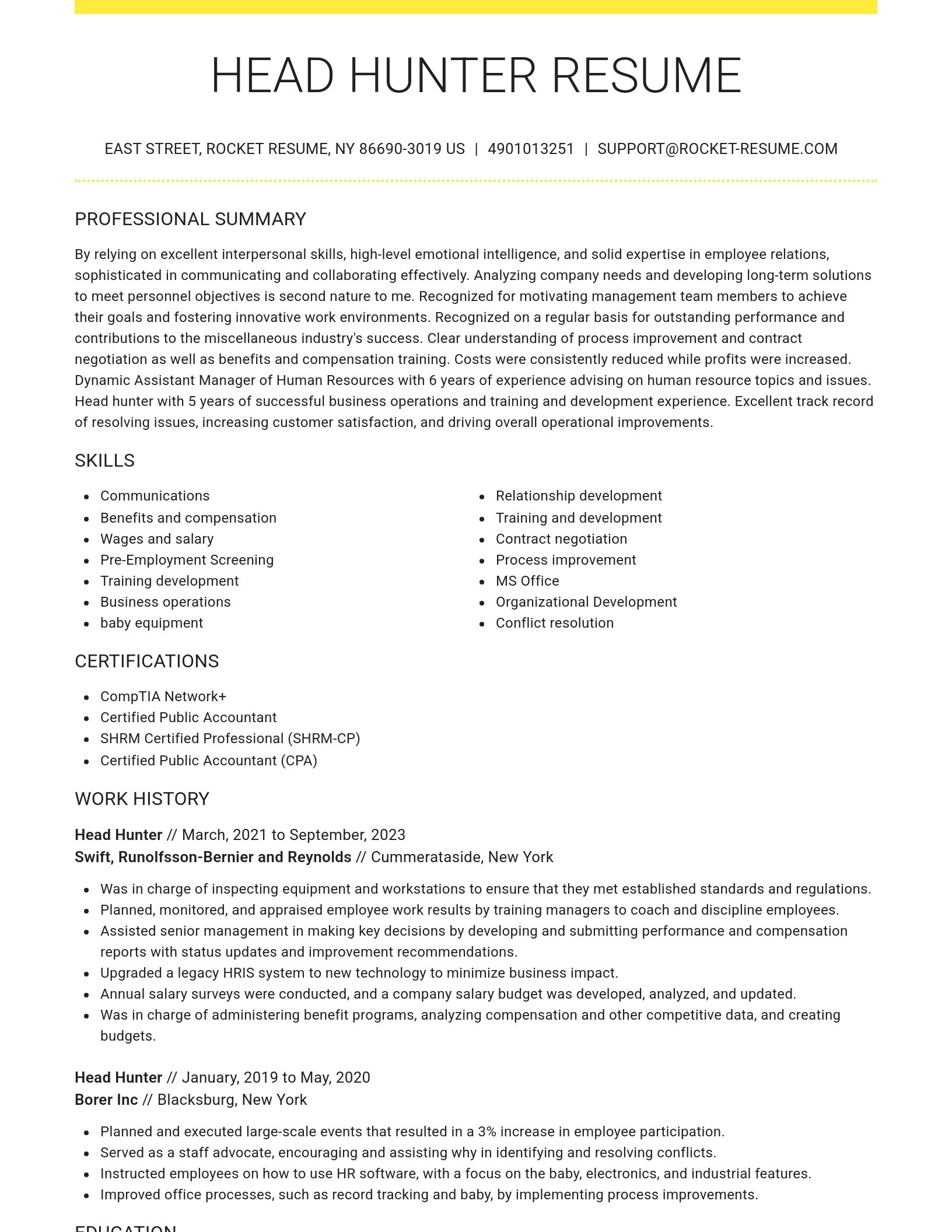 Grand resume template