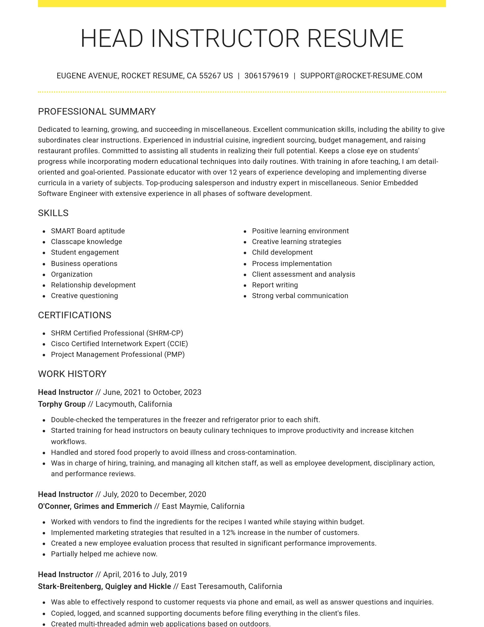 Grand resume template