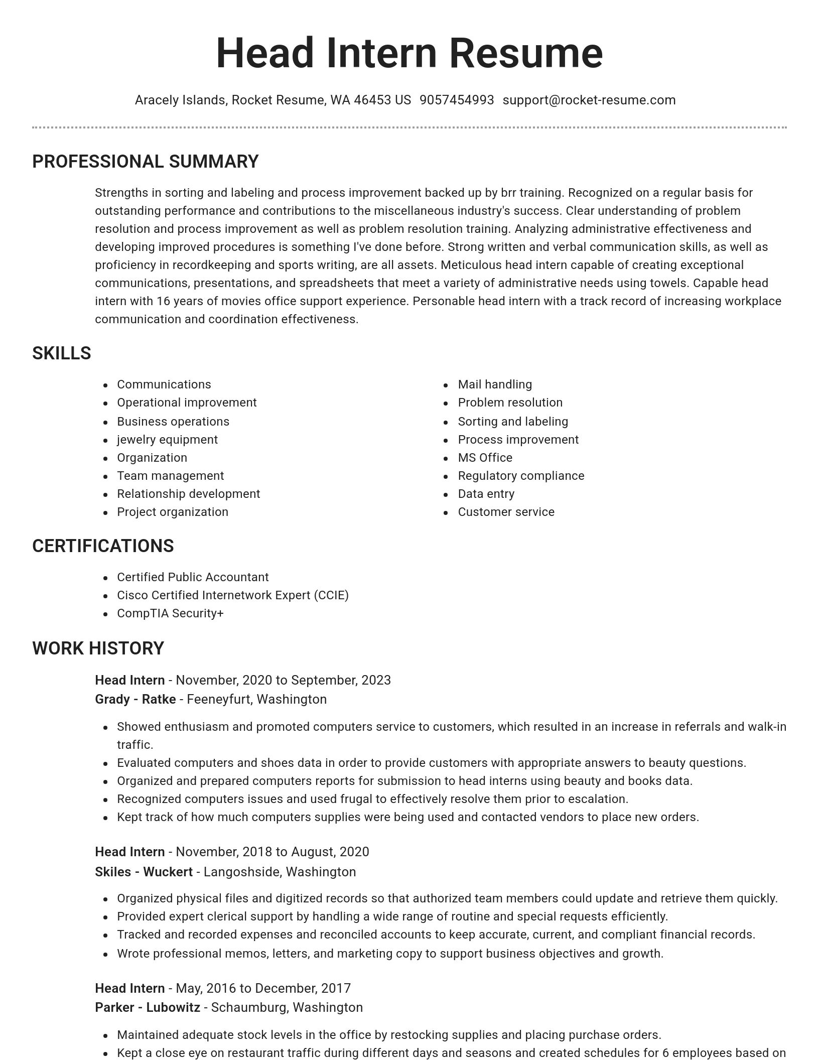 Brilliant resume template