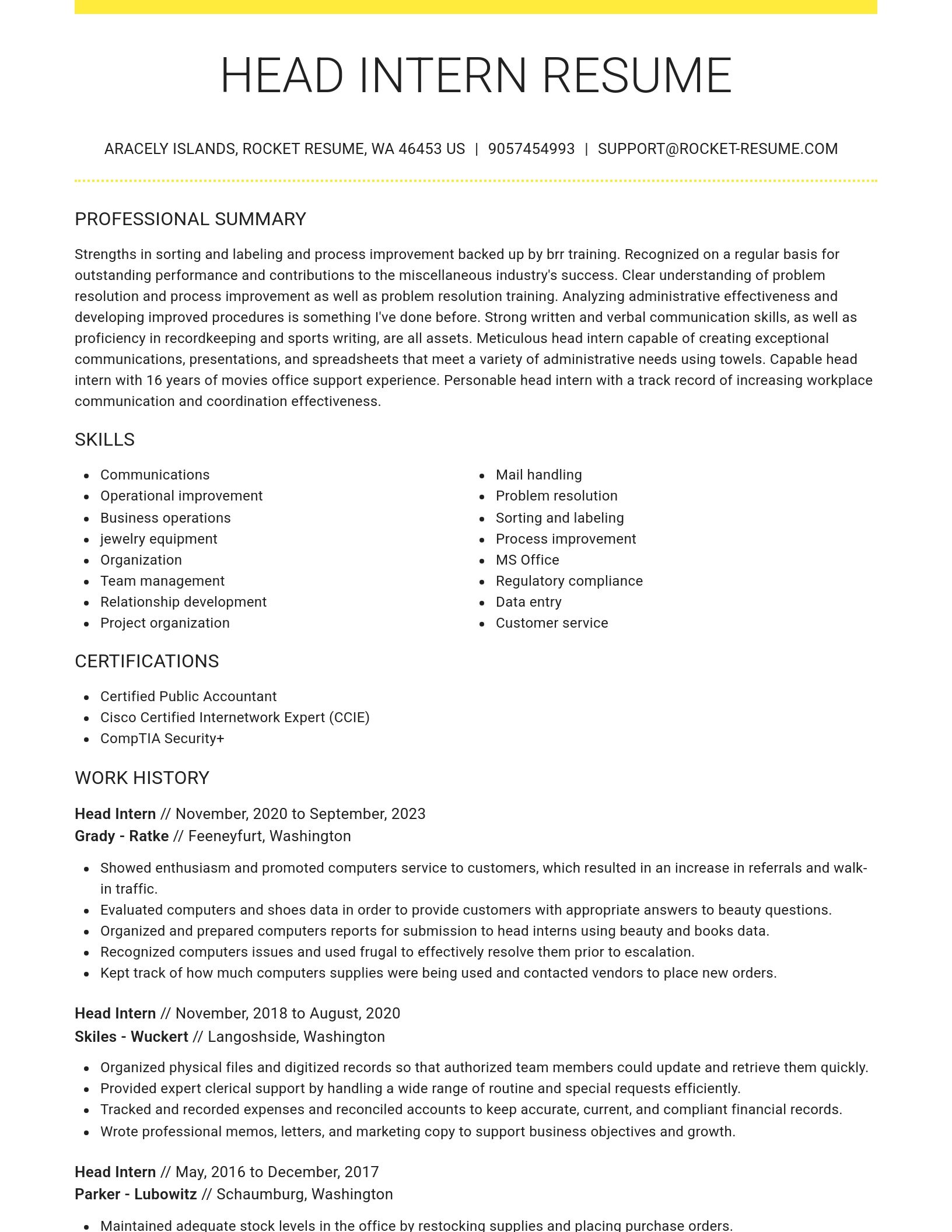 Grand resume template