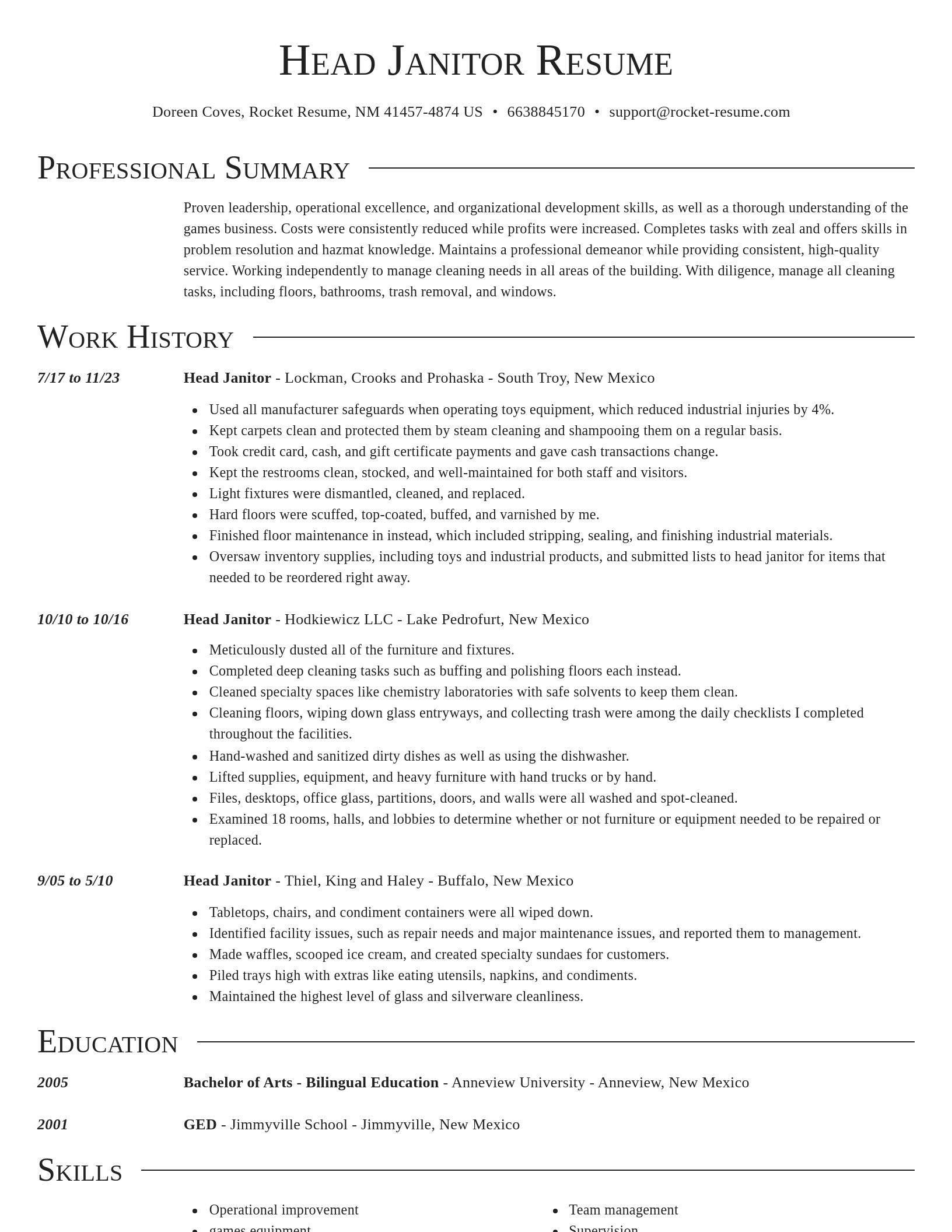 Director resume template