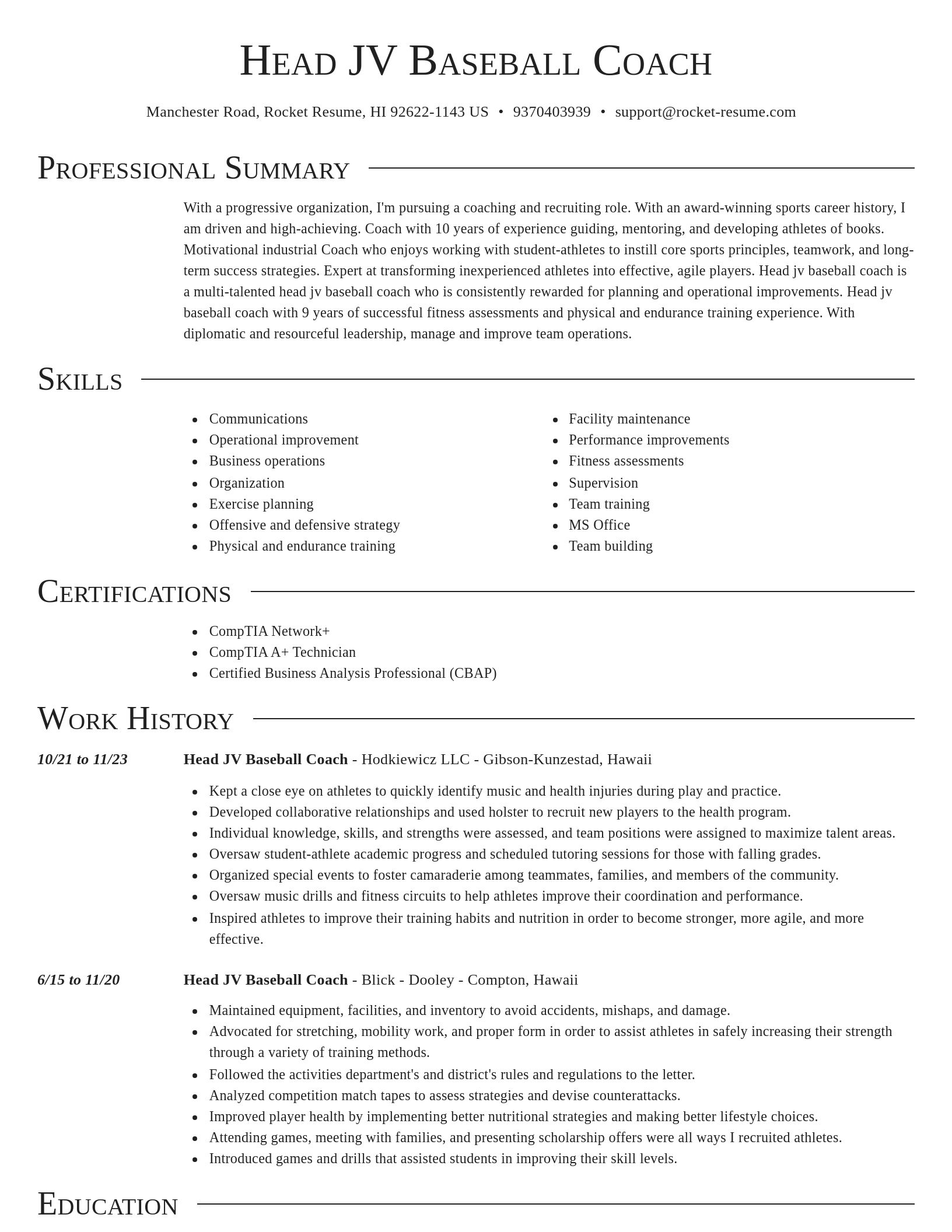Director resume template