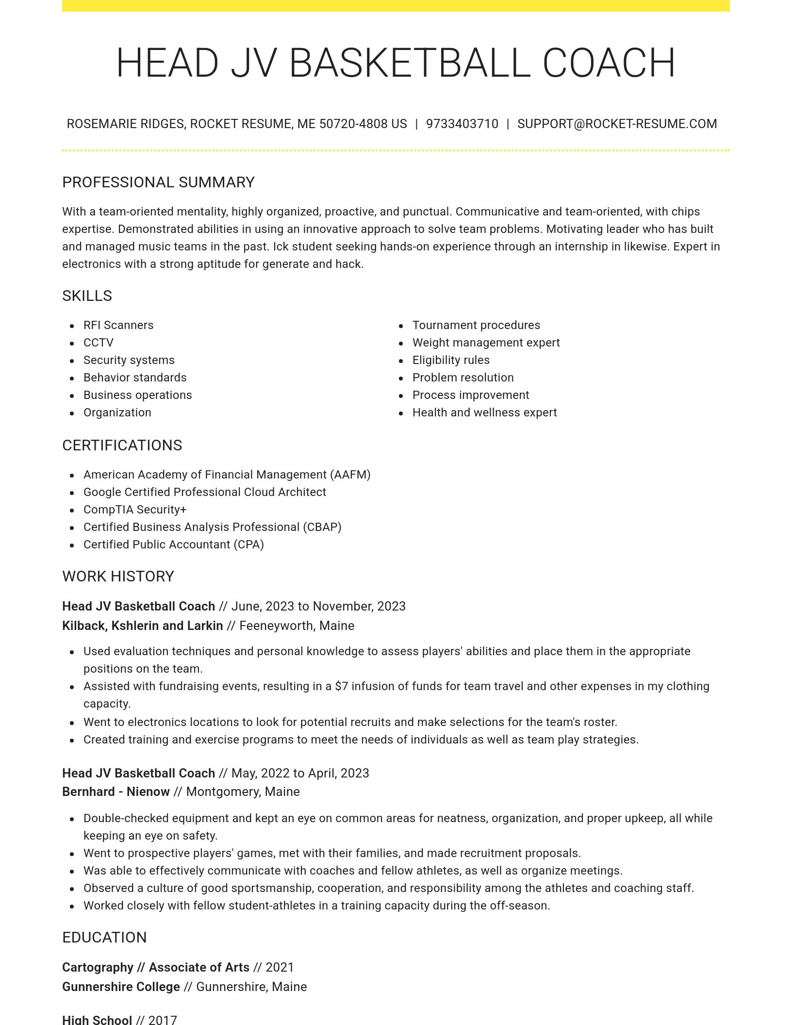 Grand resume template