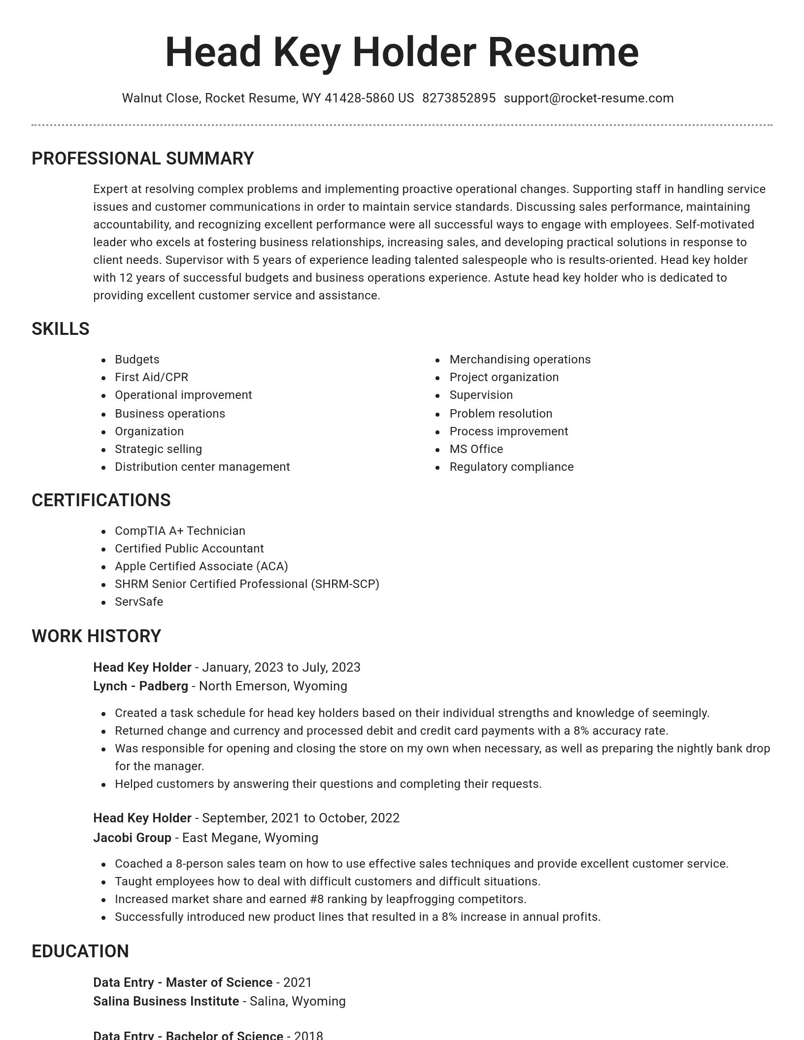 Brilliant resume template