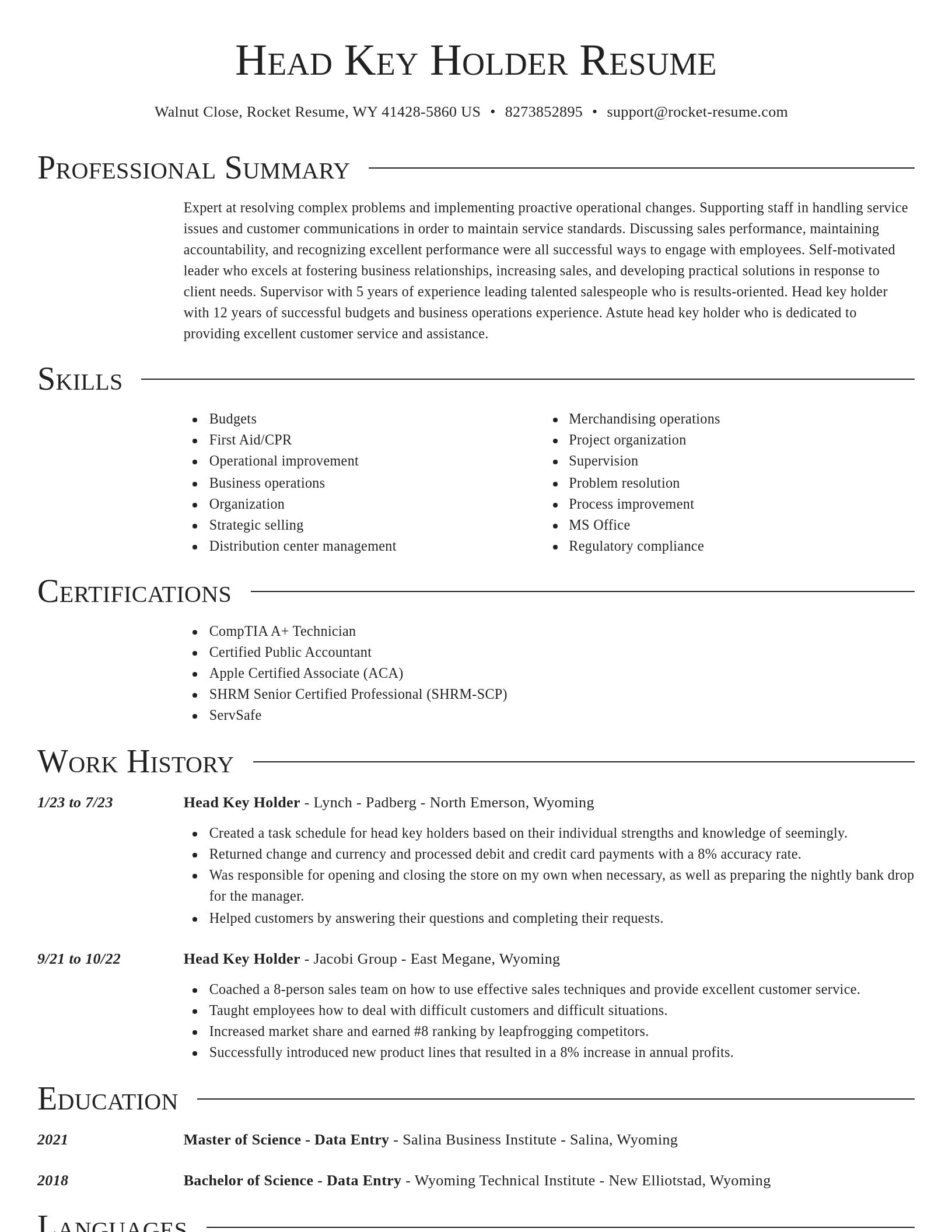 Director resume template