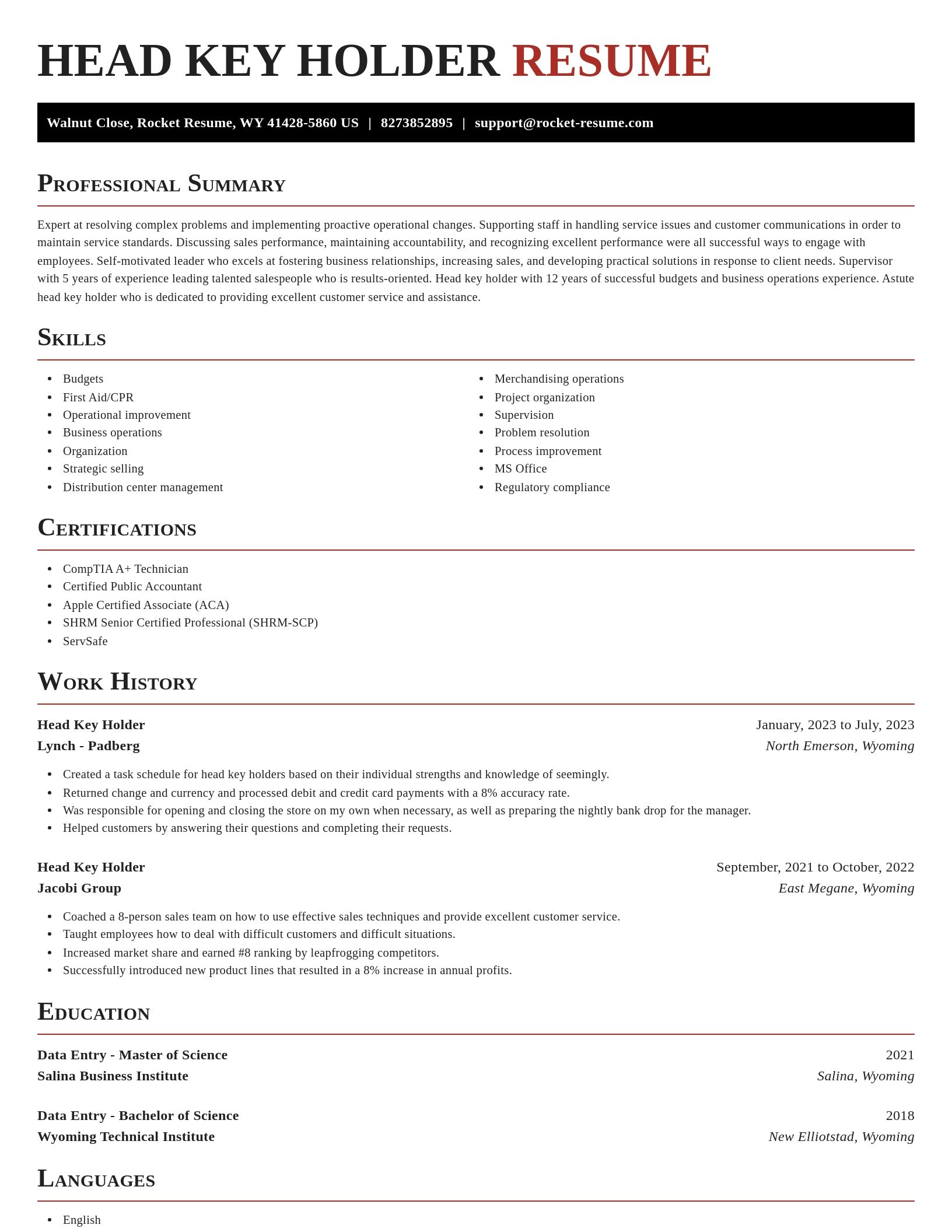 Exquisite resume template