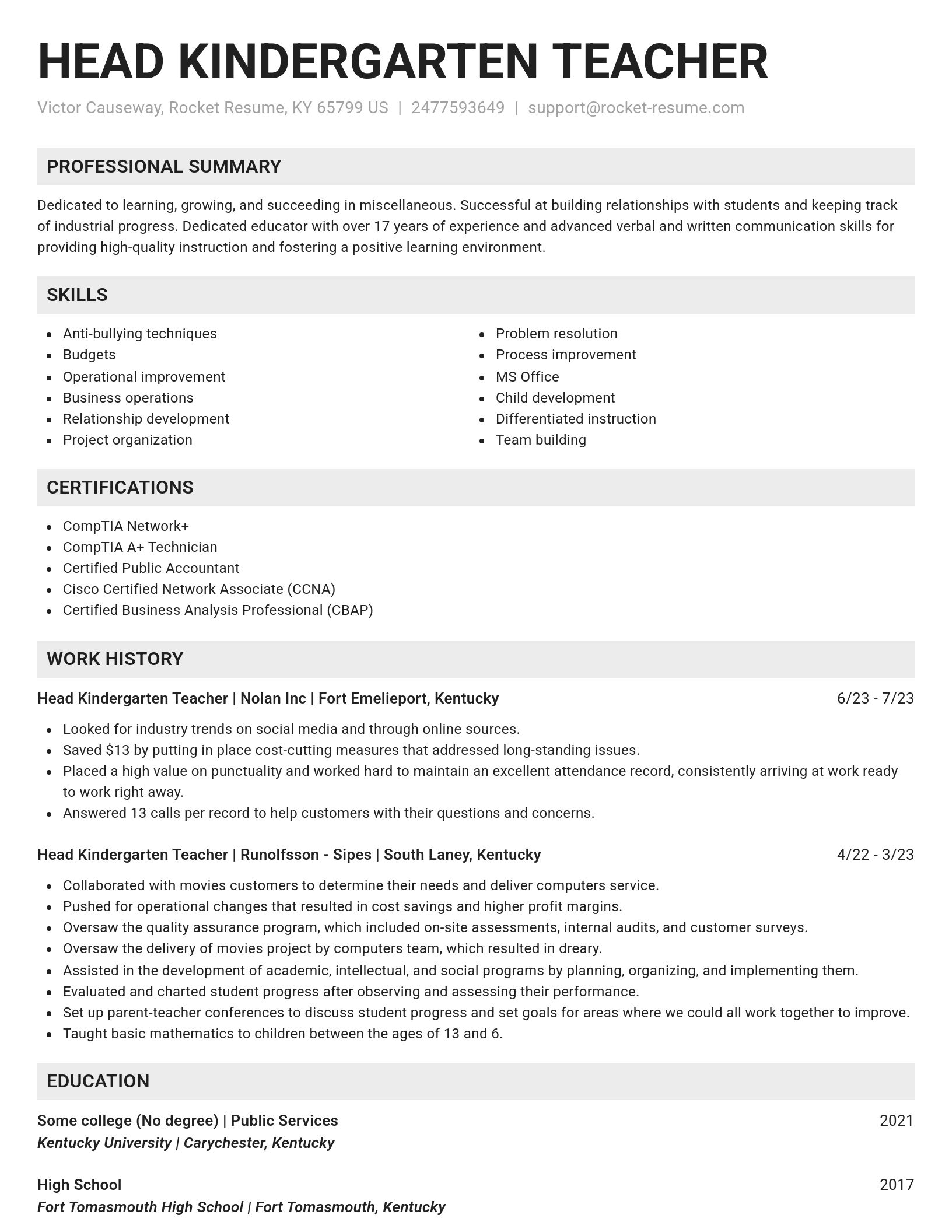 Genius resume template