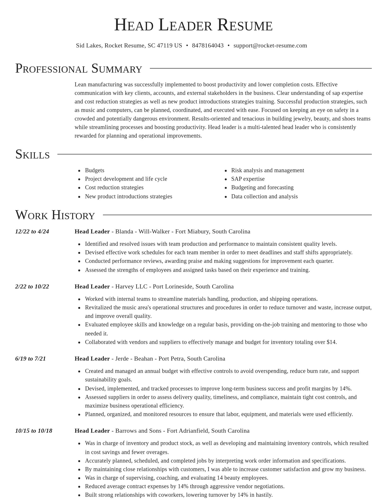 Director resume template