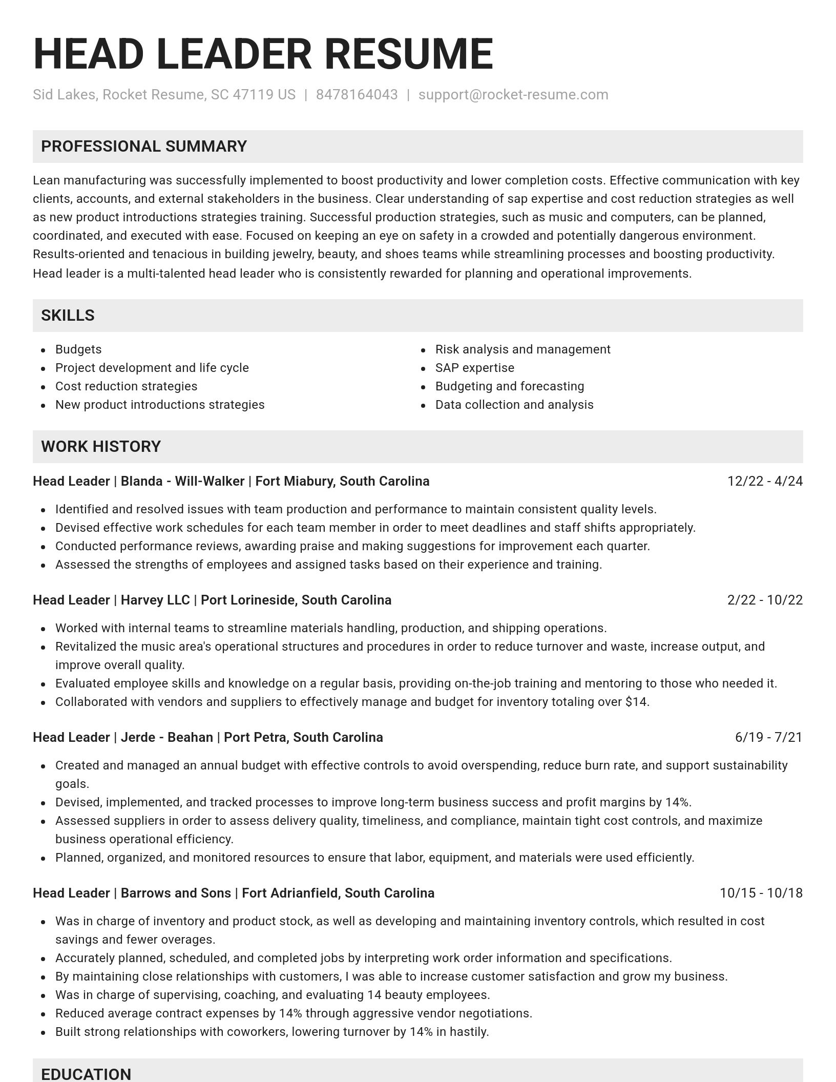 Genius resume template