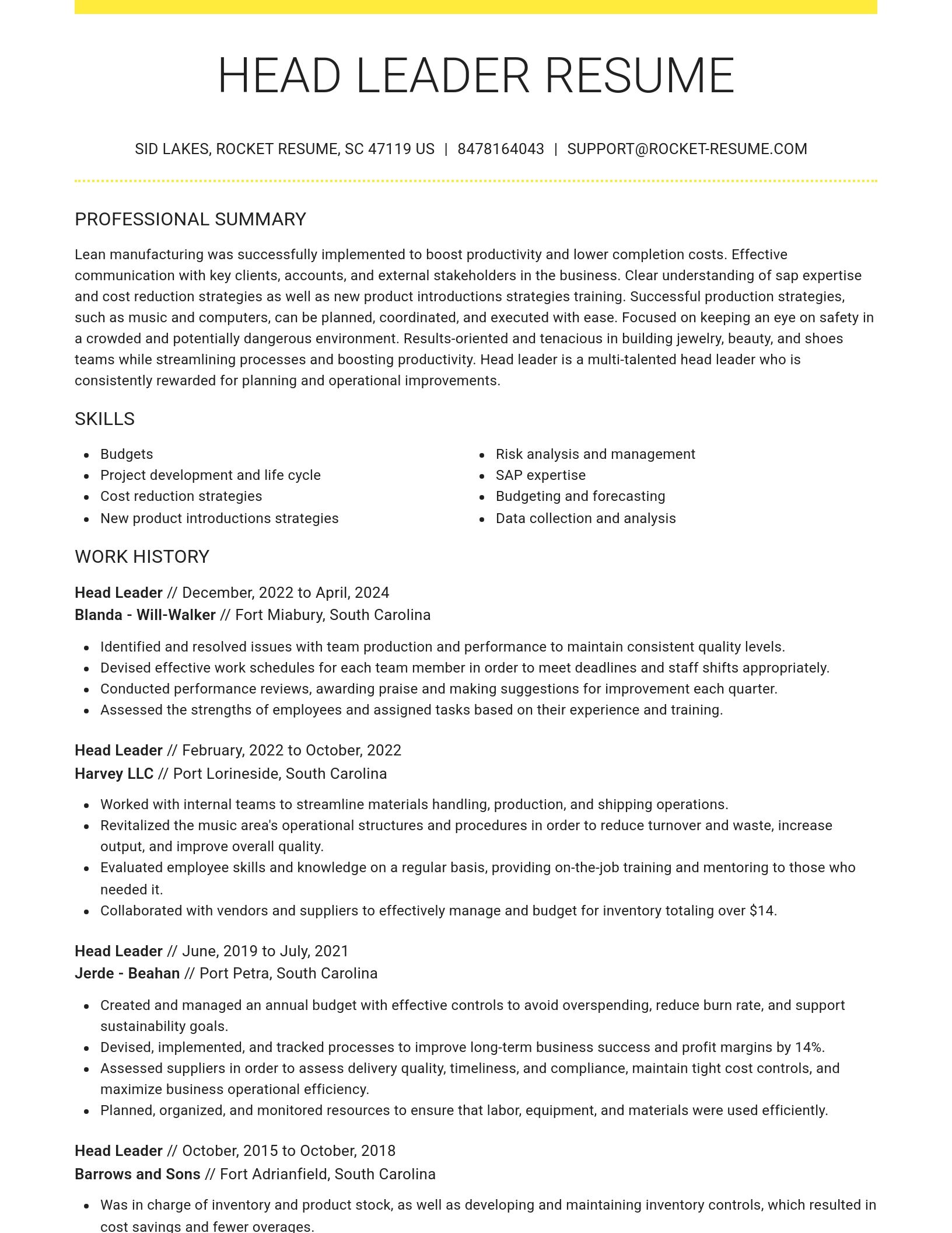 Grand resume template
