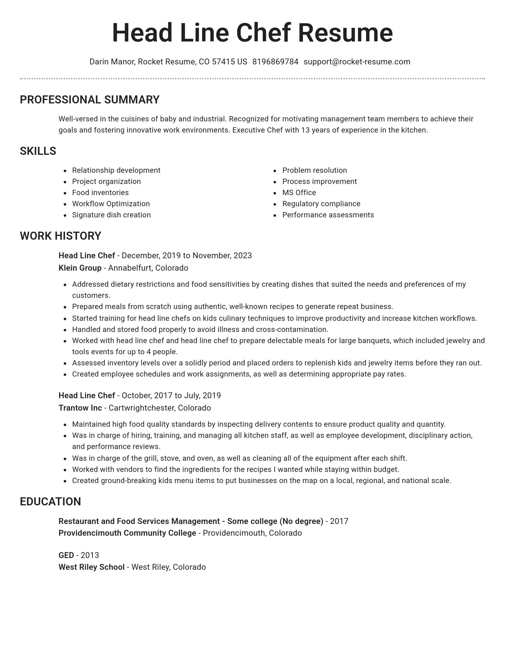 Brilliant resume template