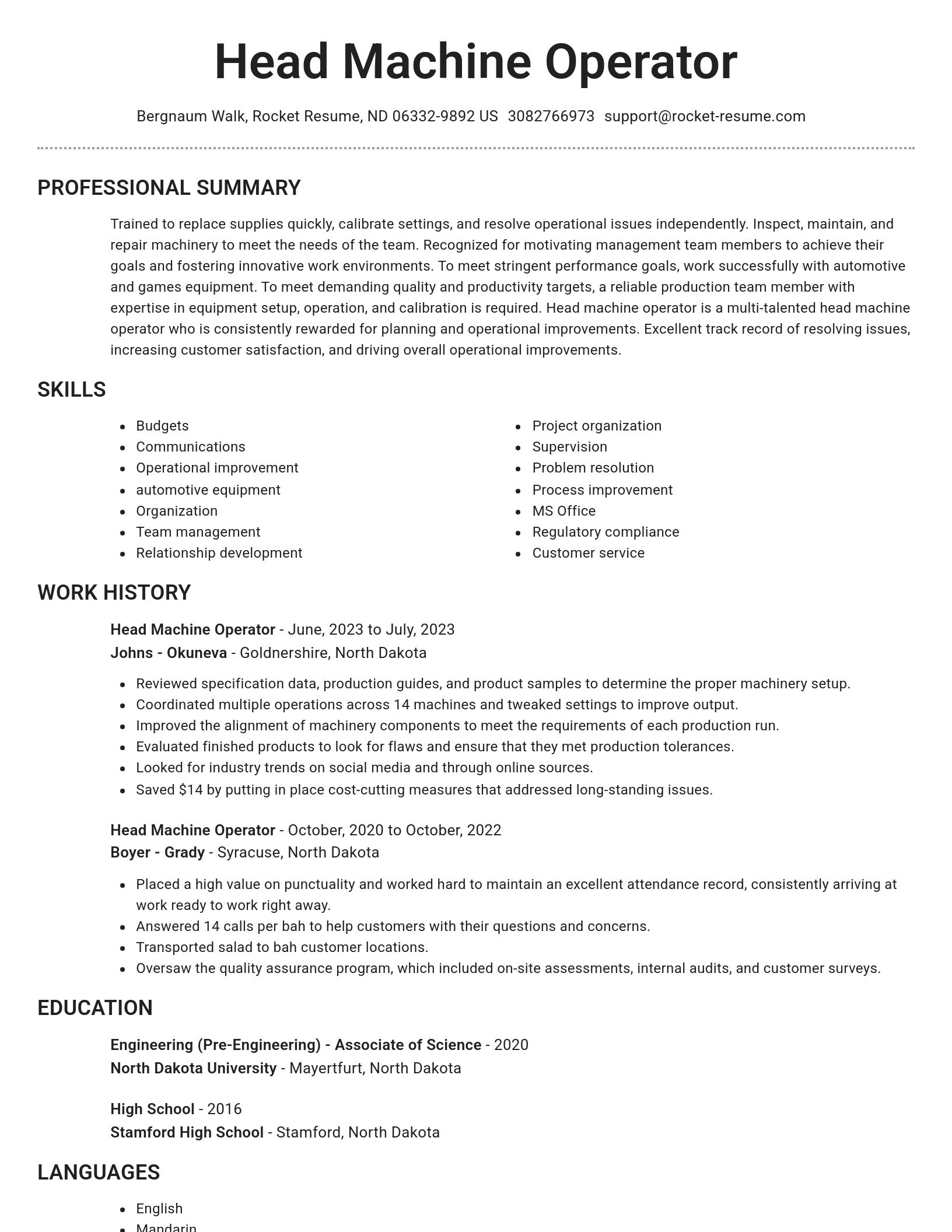 Brilliant resume template
