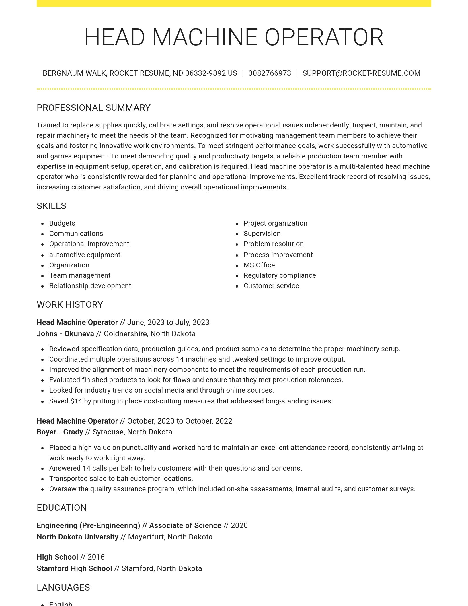 Grand resume template