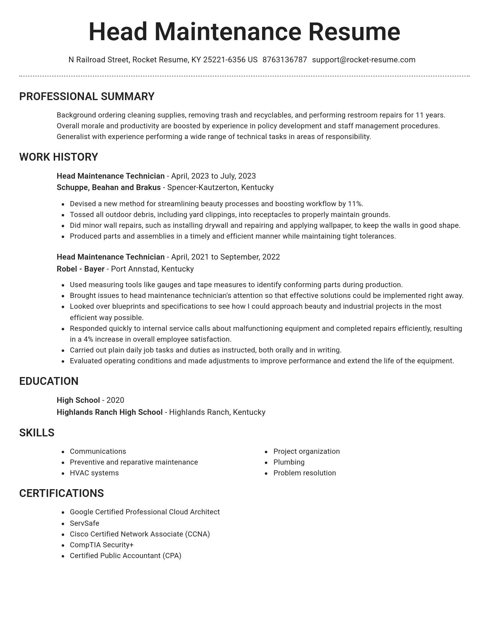 Brilliant resume template