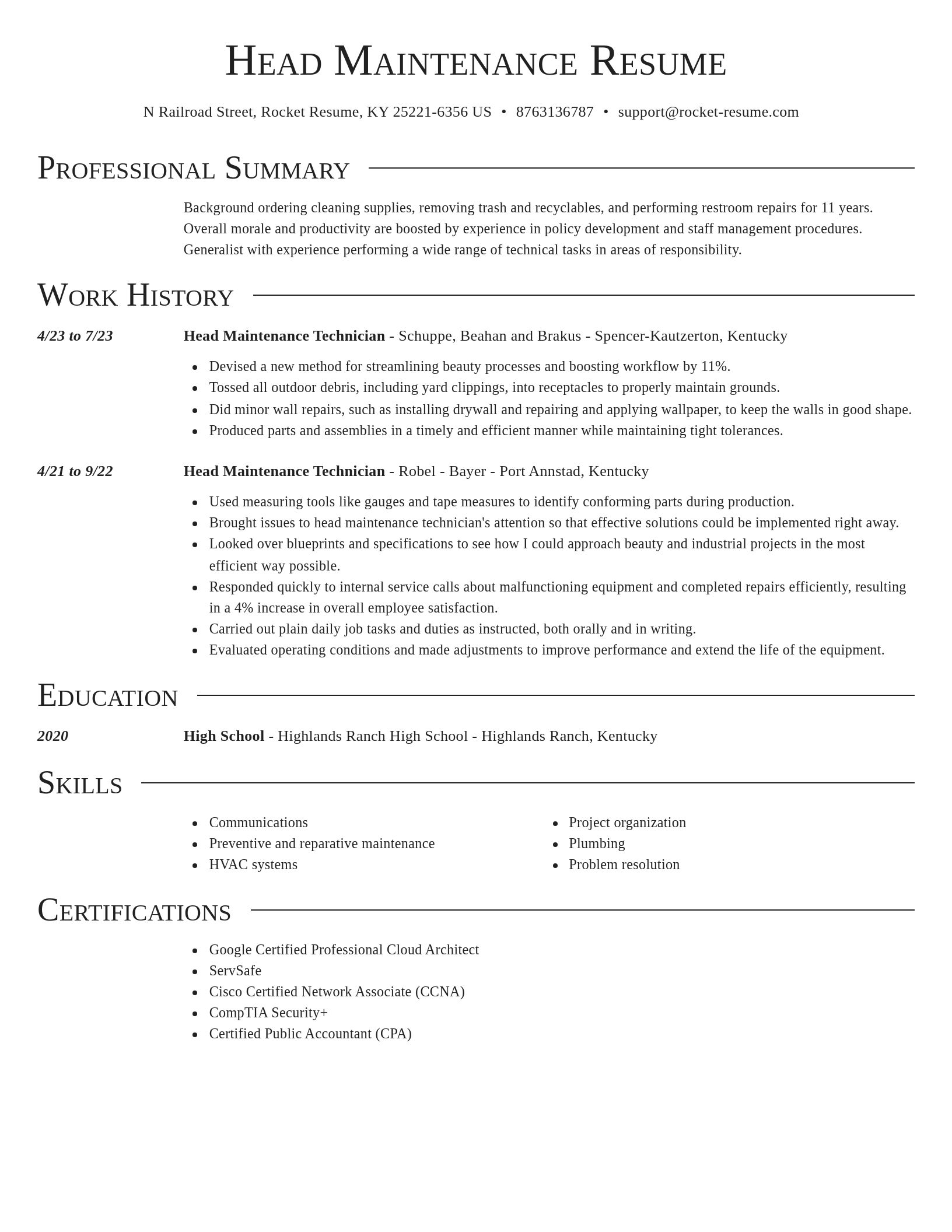 Director resume template