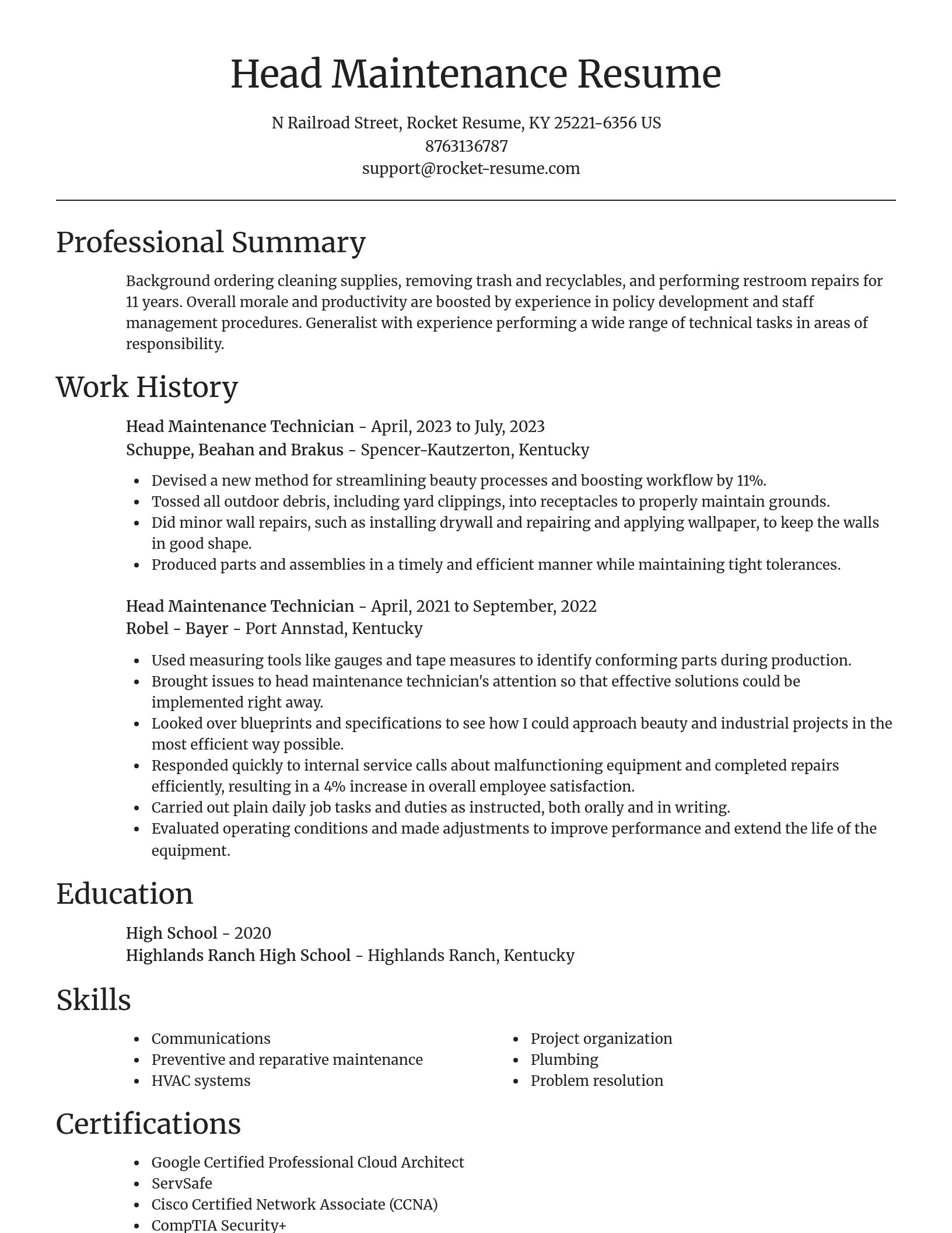 Focal Point resume template