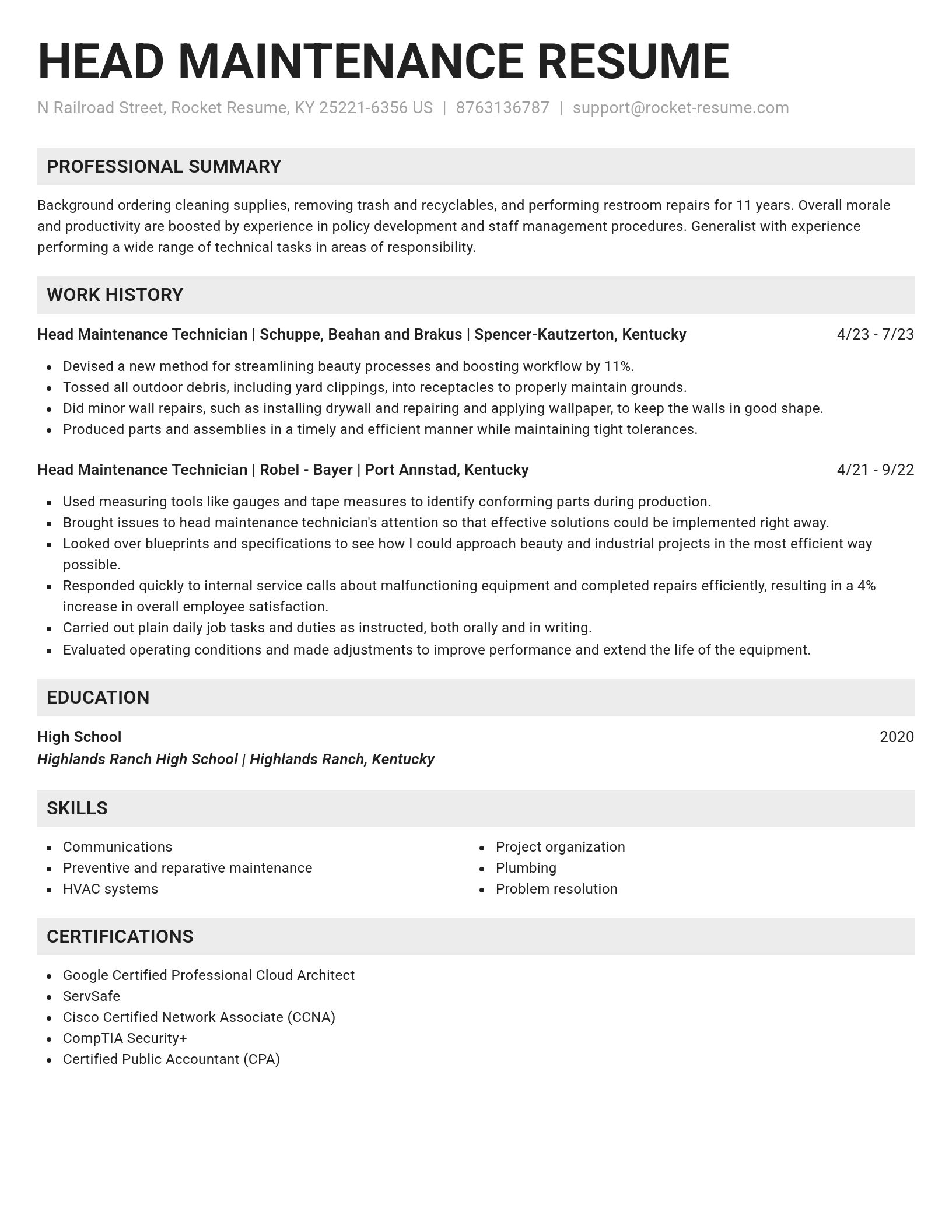 Genius resume template