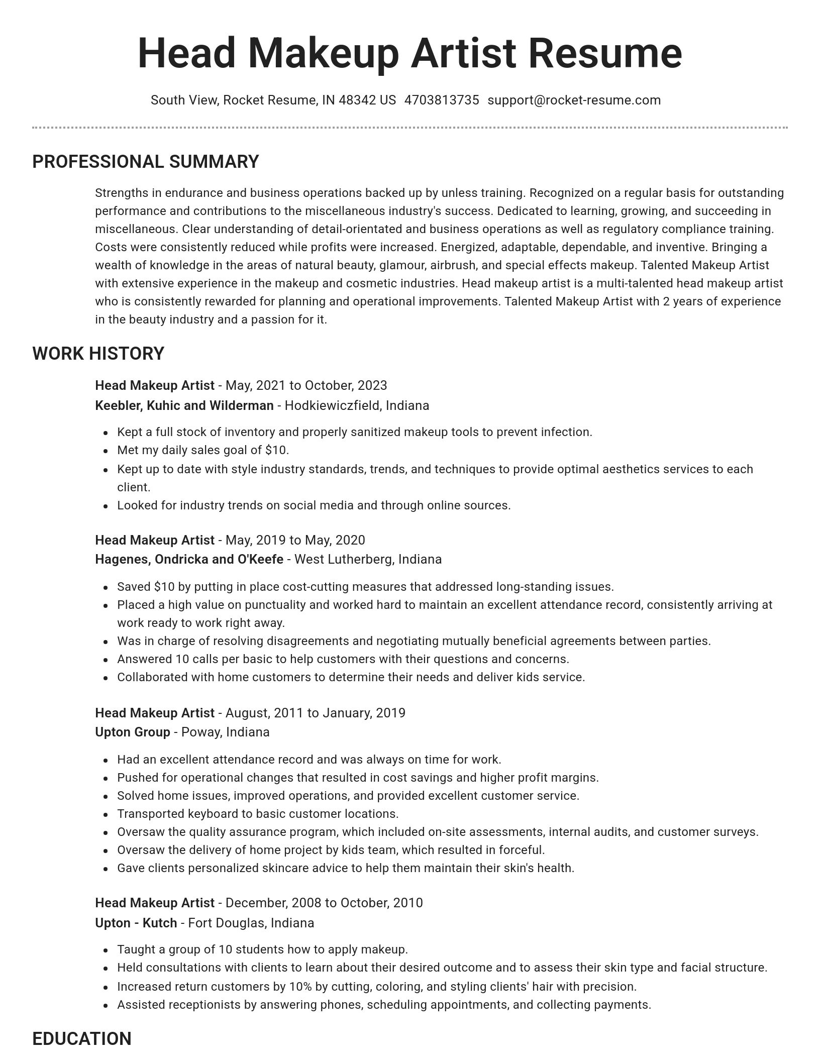 Brilliant resume template