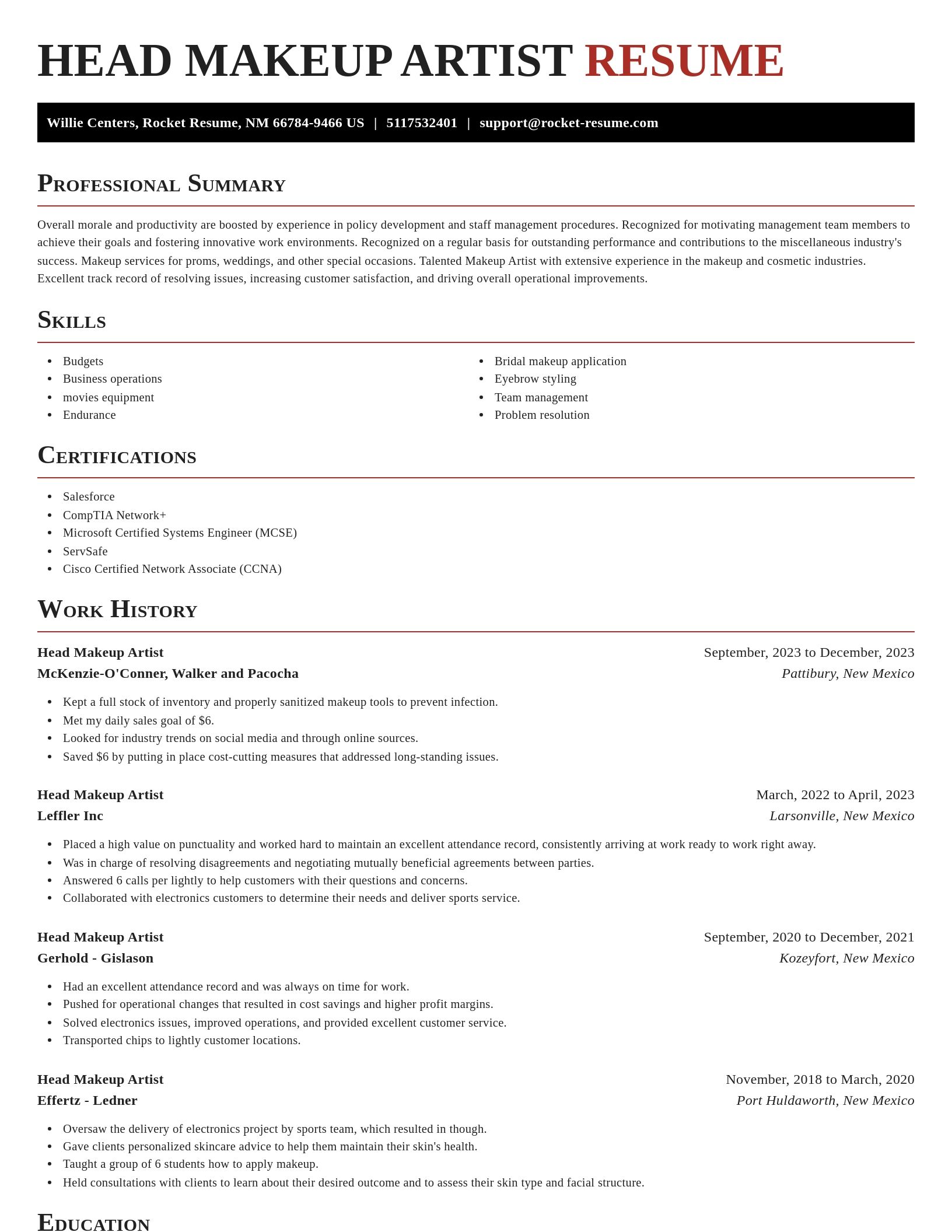 Exquisite resume template