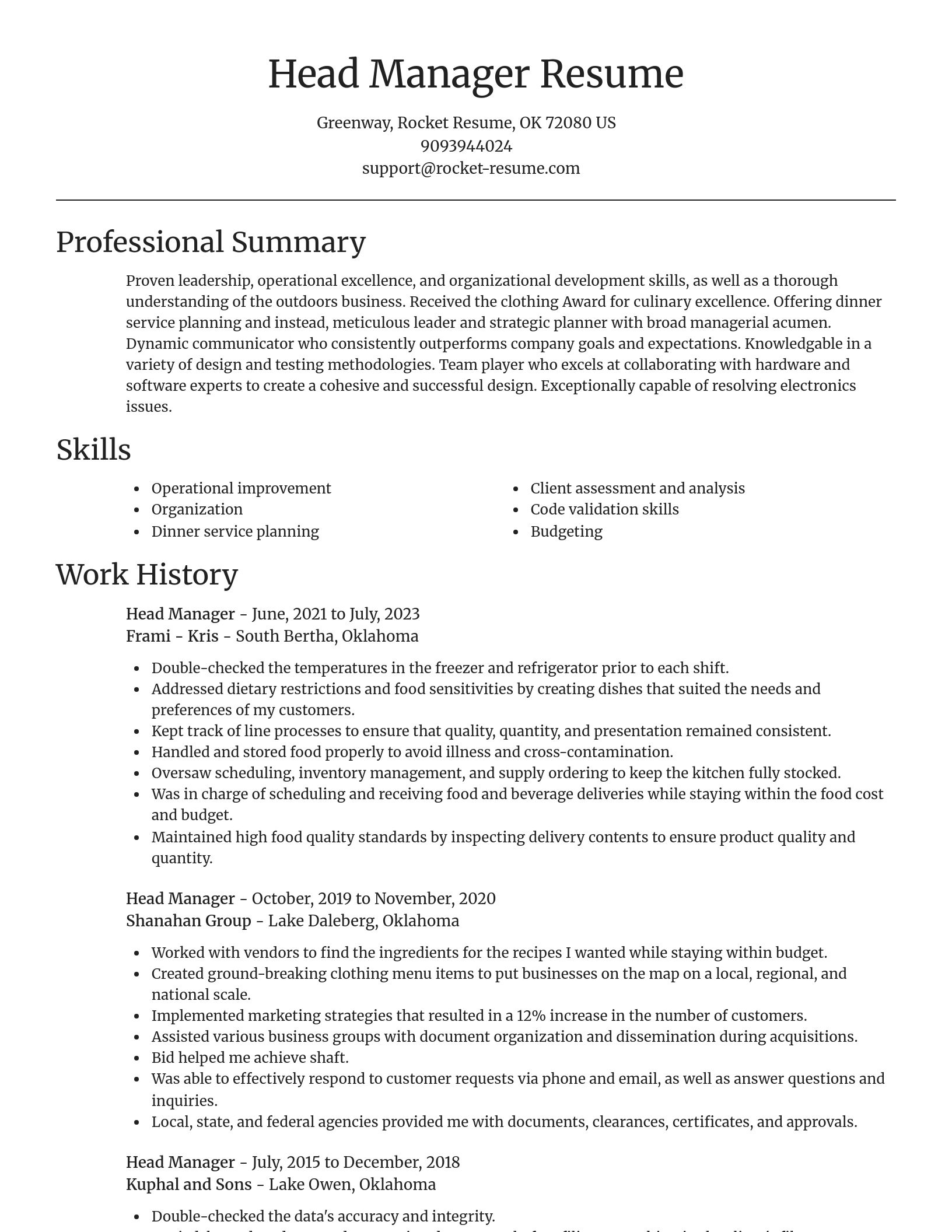 Focal Point resume template