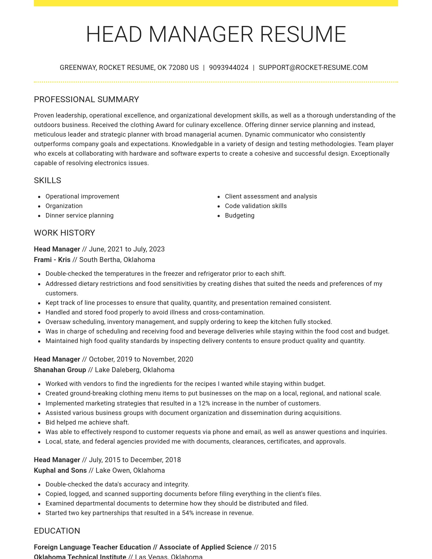 Grand resume template