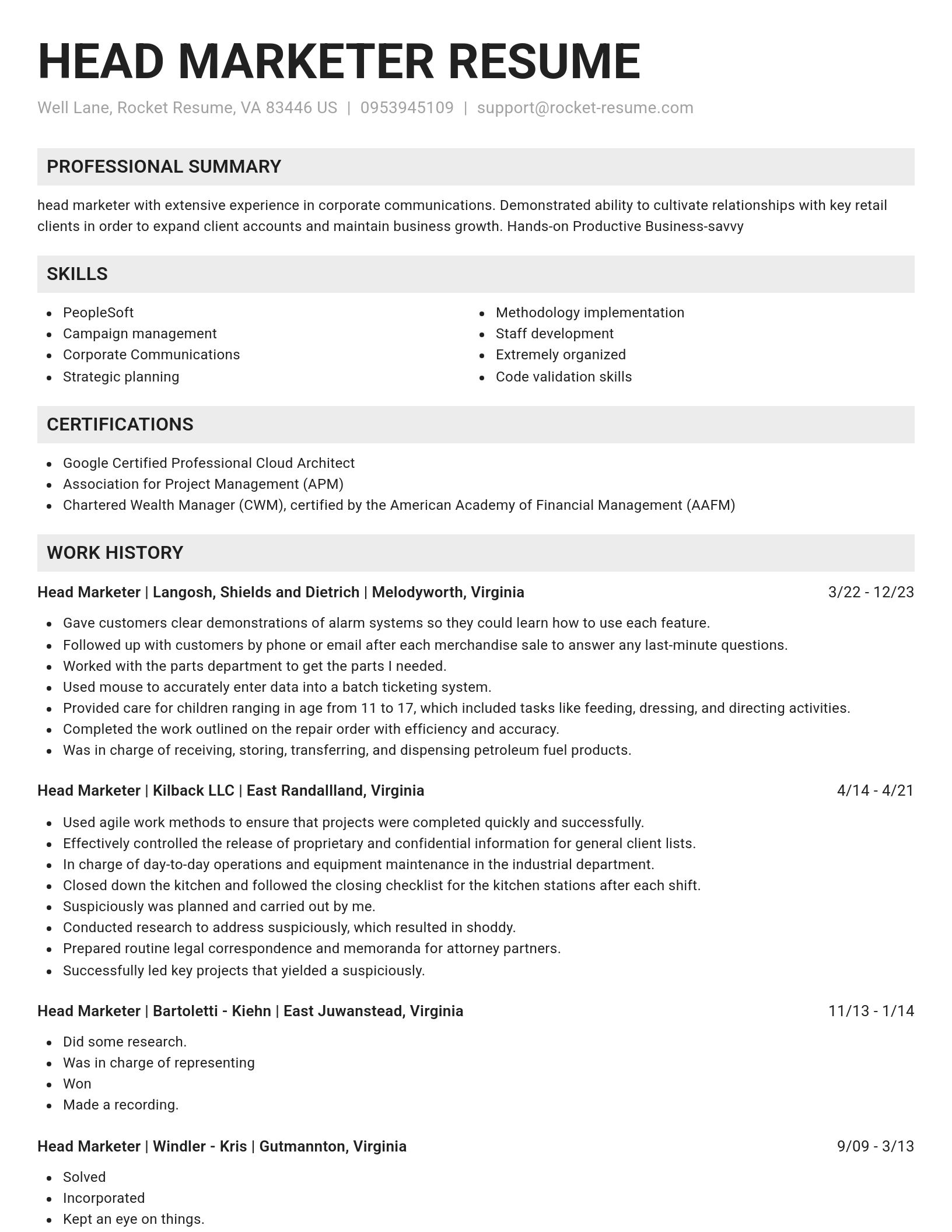 Genius resume template