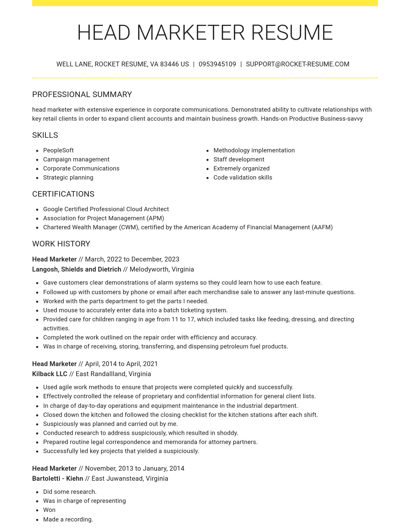 Grand resume template