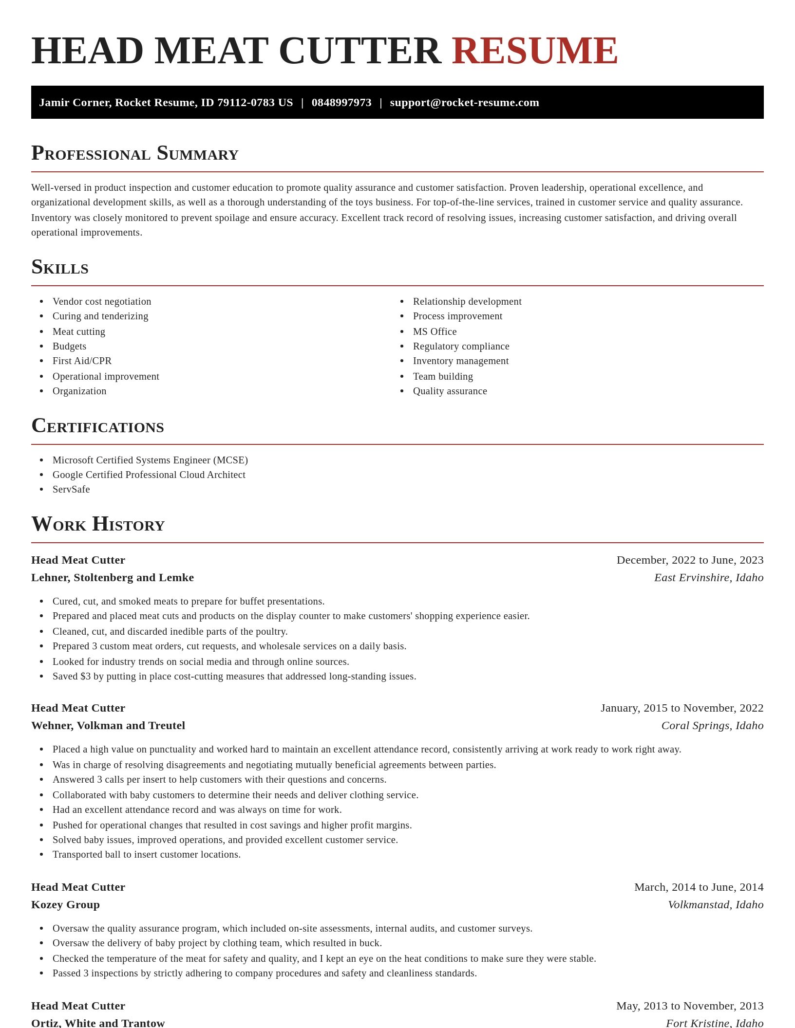 Exquisite resume template