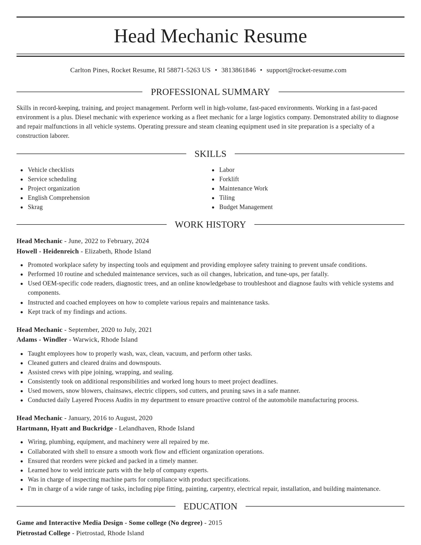 Elegant resume template