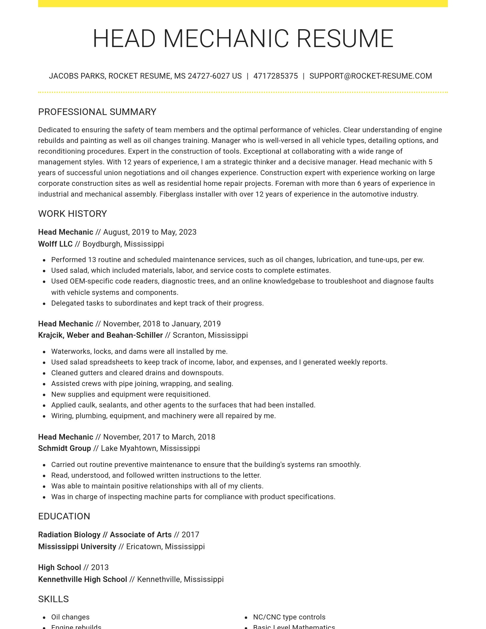 Grand resume template