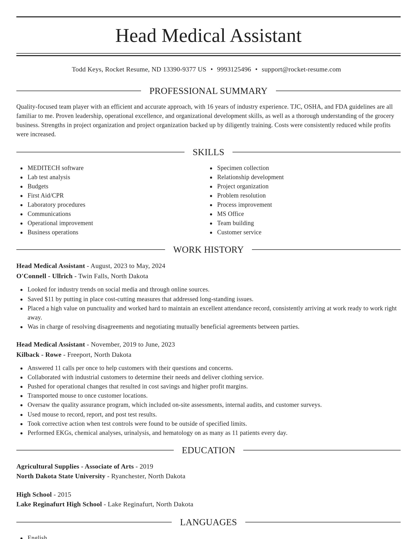 Elegant resume template