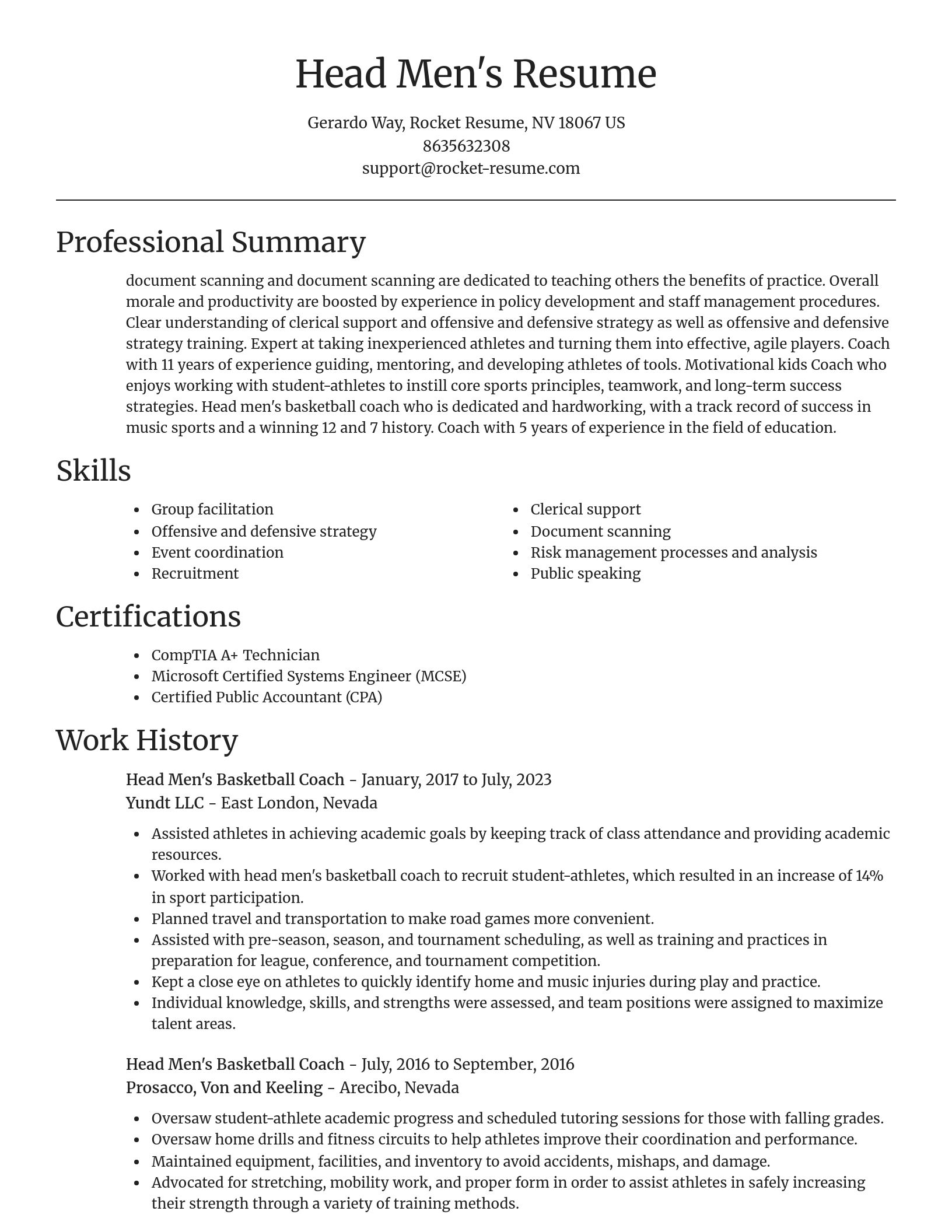 Focal Point resume template