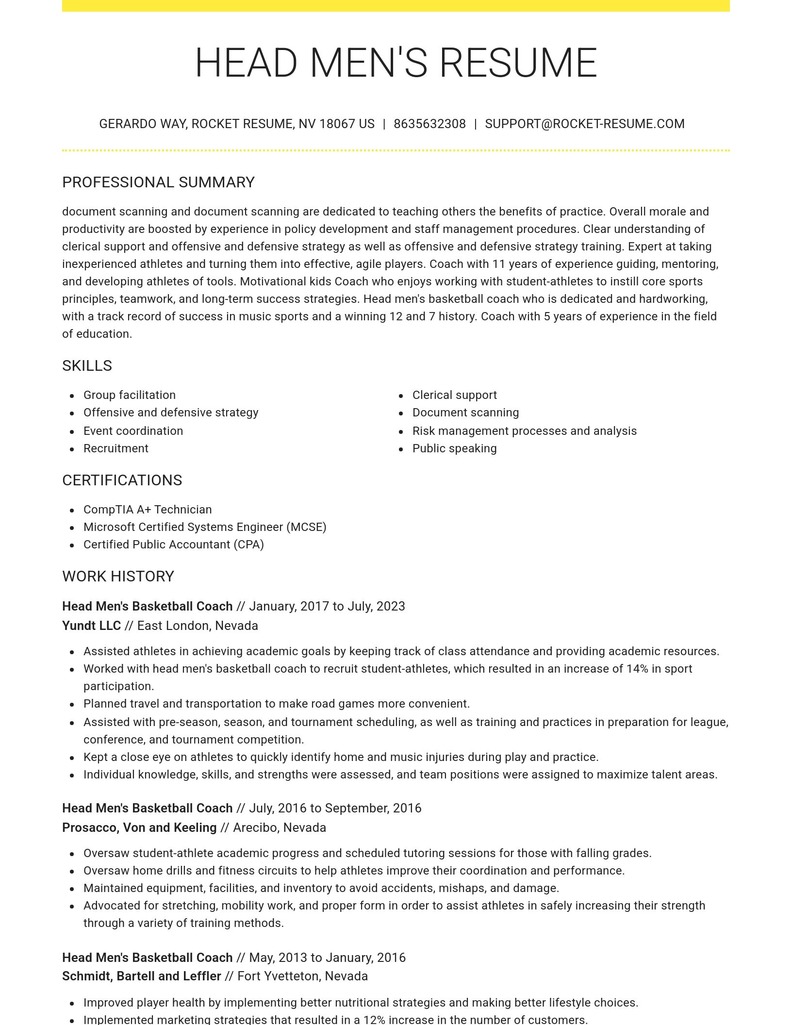 Grand resume template